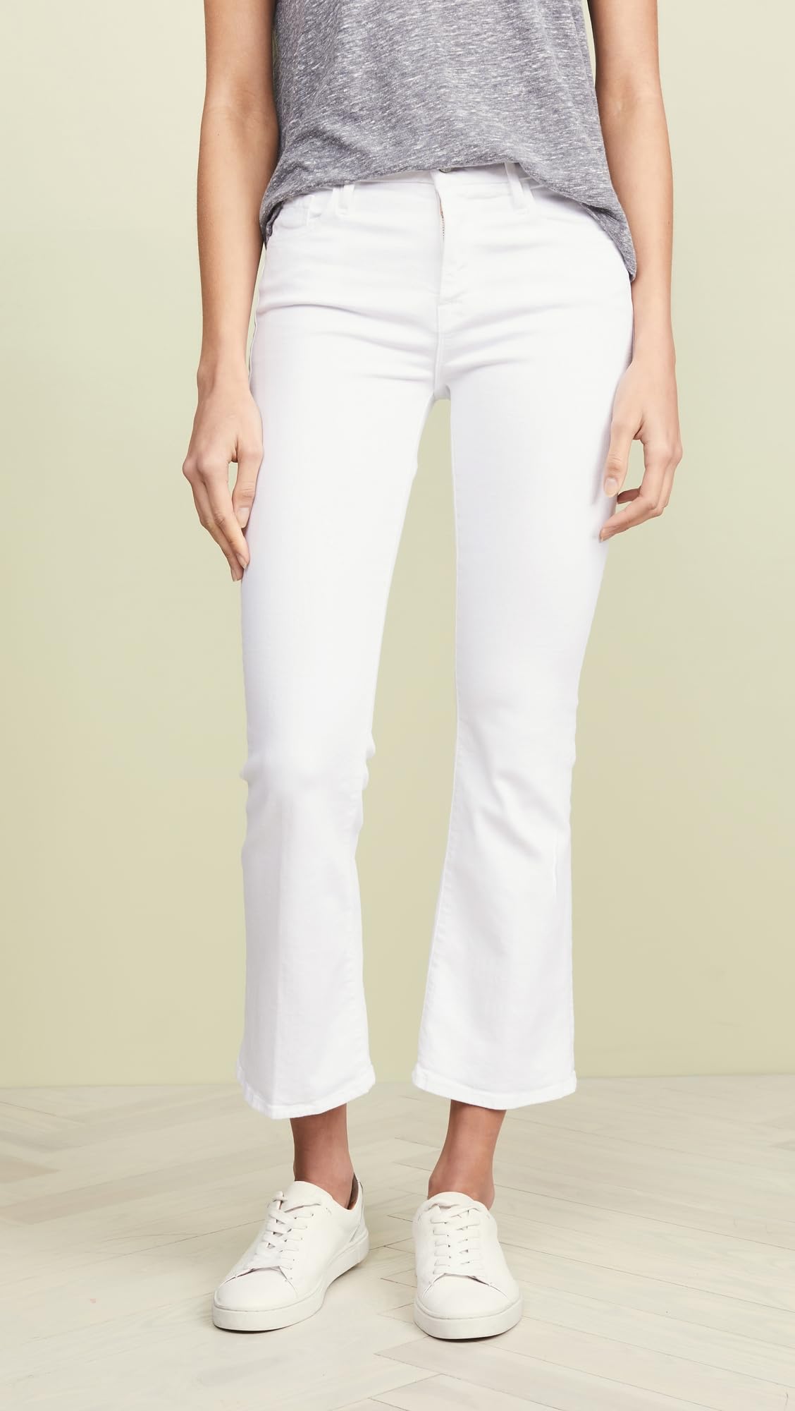 FRAME Women's Le Crop Mini Boot Cut Jeans - High Waist Stretch Denim Pants for Casual & Night Out | Perfect for Date Night, Office Wear & Weekend Style