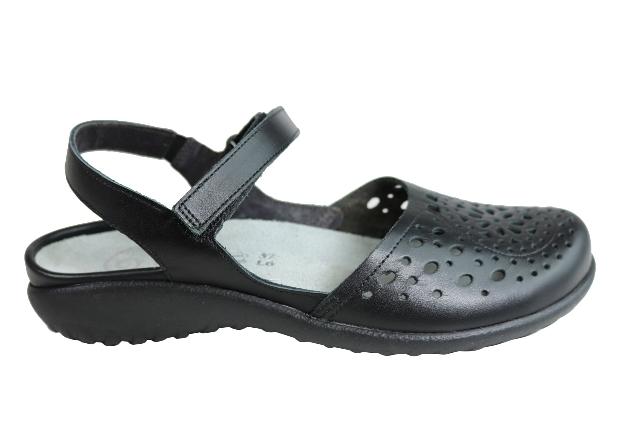 Naot Arataki Women's Orthopedic Leather Flat Sandals - Comfortable Closed-Toe Shoes for Plantar Fasciitis & Arch Support - Perfect for Work, Travel & Everyday Wear