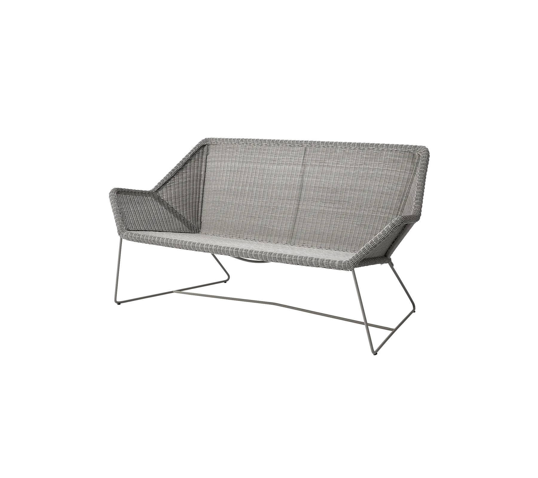 Breeze 2-Seater Outdoor Garden Sofa - Waterproof Wicker Patio Furniture Set for Backyard, Porch & Poolside Relaxation