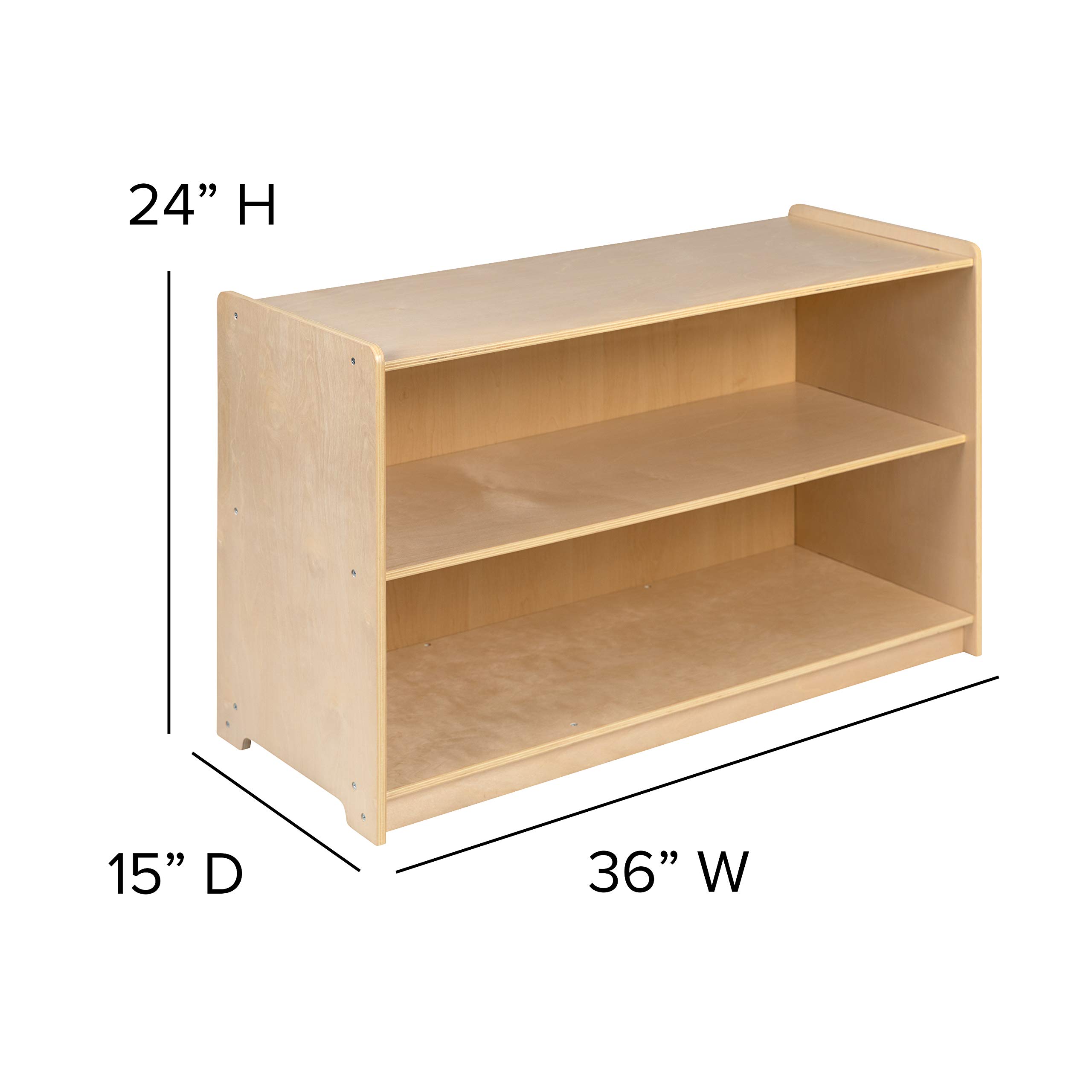 EMMA + OLIVER Wooden 2-Section School & Classroom Storage Cabinet - Organizer for Books, Supplies, Toys | Perfect for Teachers, Homeschooling & Office Organization