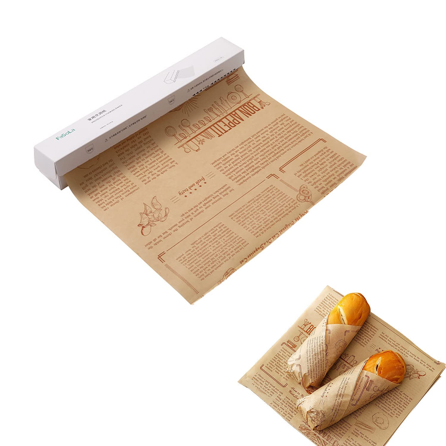 A-XINTONG Parchment Paper Roll - Non-Stick, Waterproof & Greaseproof Baking Paper for Air Fryer, Oven, Grilling, Cooking - Perfect for Baking, Sandwich Wrapping, Food Packaging & Meal Prep - Ideal for Home Kitchen, Restaurants & BBQ Parties