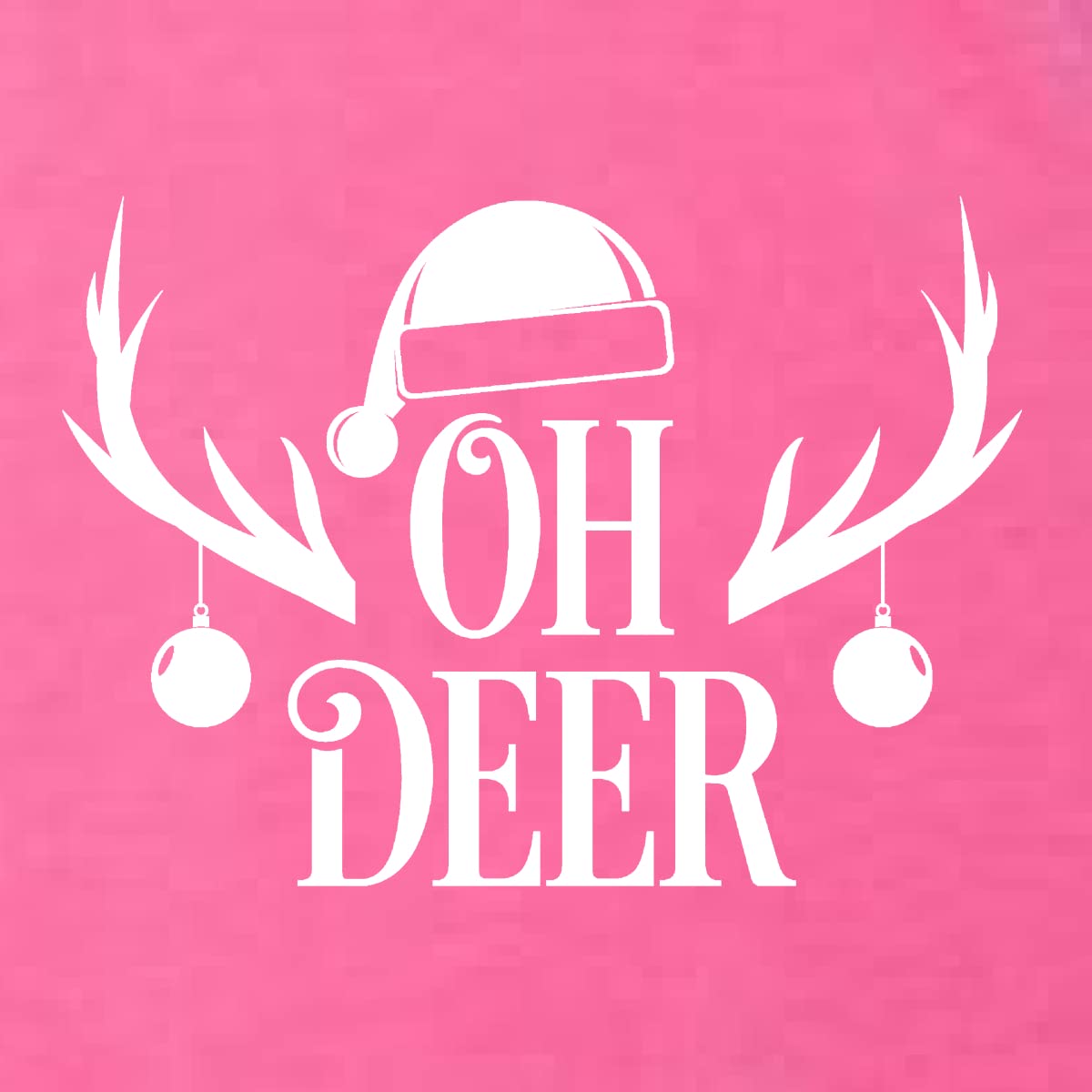 Oh Deer Reindeer Santa Christmas Tri-Blend Racerback Tank Top for Women - Festive Holiday Party Outfit & Casual Wear