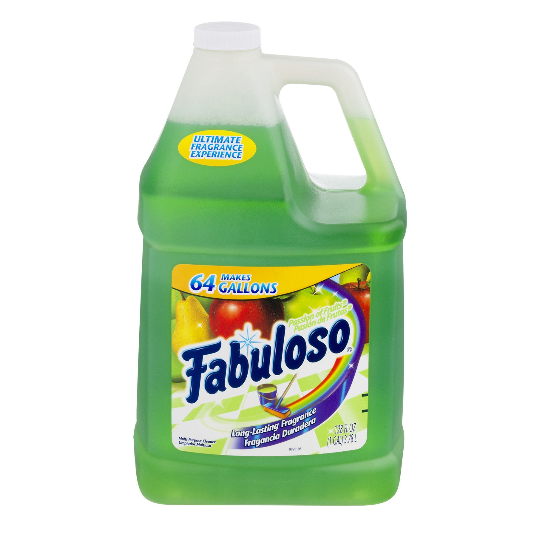 5-Pack Fabuloso Multi-Purpose Cleaner - Passion of Fruits Scent, 128 Fl Oz (1 Gallon) for Kitchen, Bathroom & Floor Cleaning