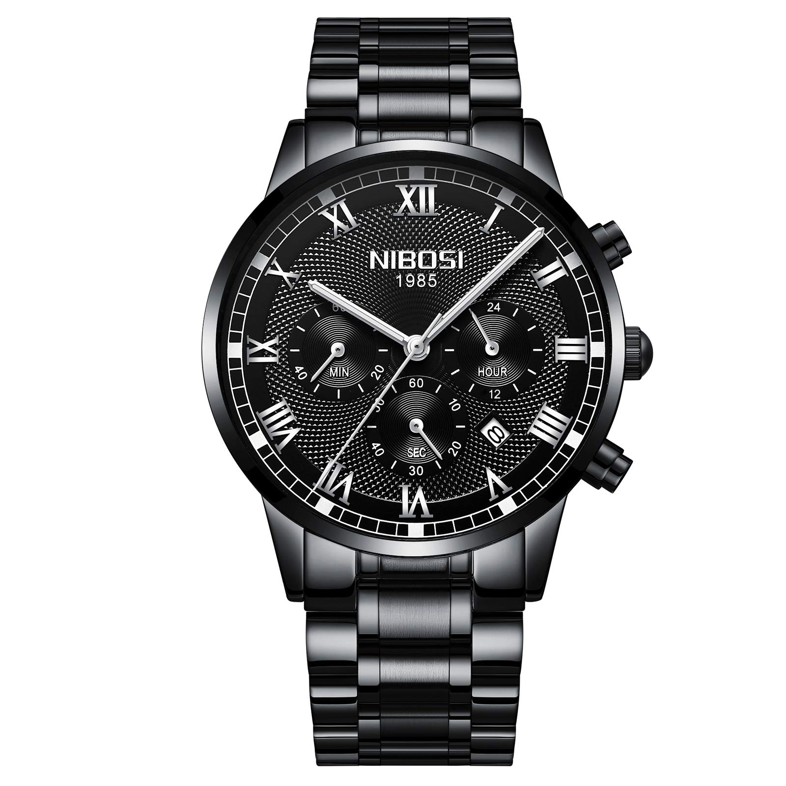 Luxury Men's Chronograph Watch - Analog Quartz Business Dress Watch with Date - Sporty & Stylish for Office, Formal Events & Everyday Wear