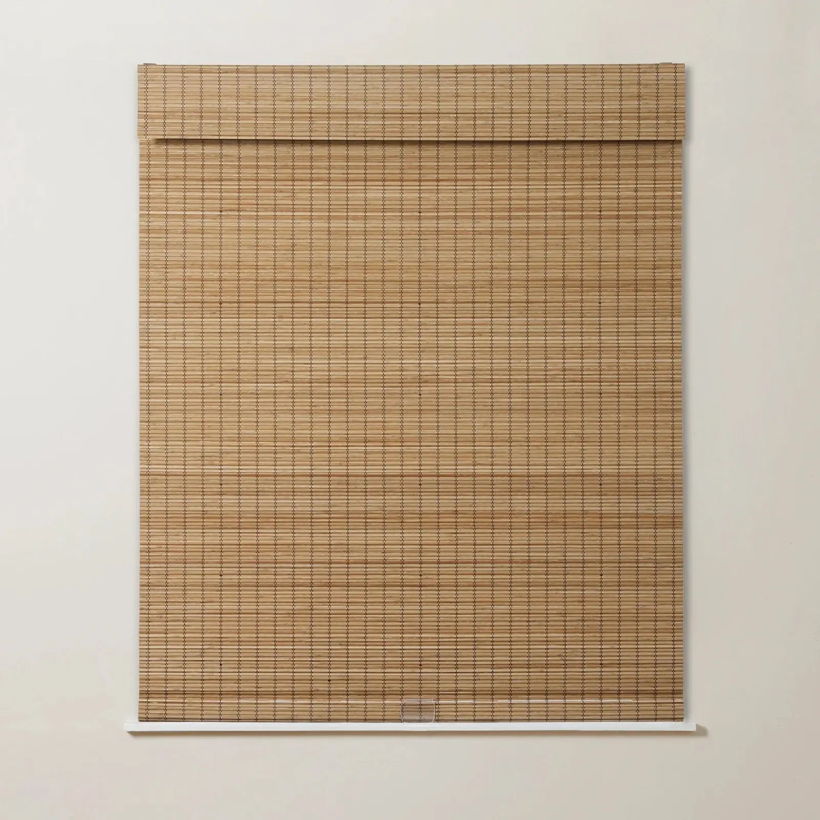 Sybil Bamboo Roman Shade in Flax - Natural Eco-Friendly Window Treatment for Living Room & Bedroom