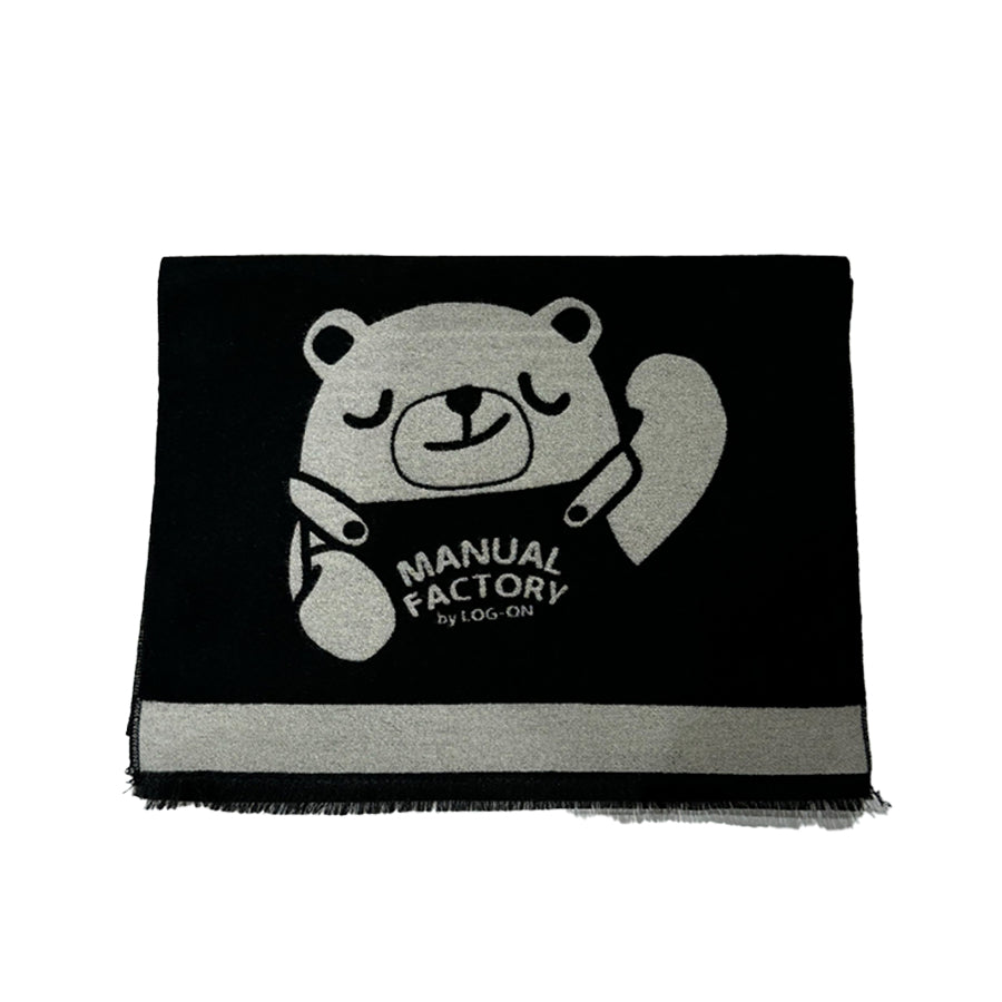 LOG ON Remix LO X JW Scarf - Premium Black Fashion Scarf for Women & Men | Perfect for Winter, Fall, and Stylish Outfits
