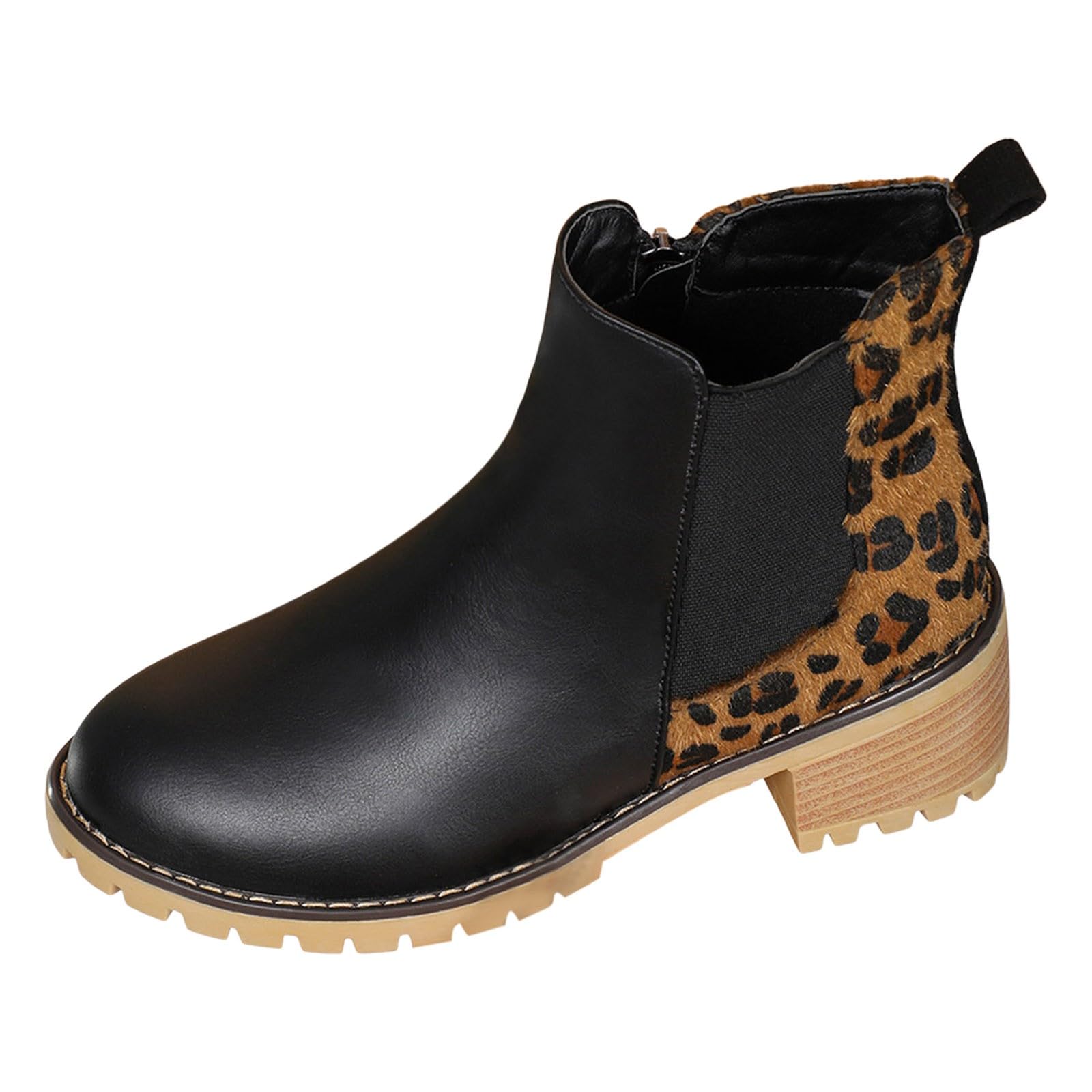 **WILLBEST Women's Cowboy Boots - Winter Riding Boots with Soft Flat Ankle Design, Black Patent Leather for Snow & Casual Wear - Perfect for Outdoor, Work & Country Style Fashion**