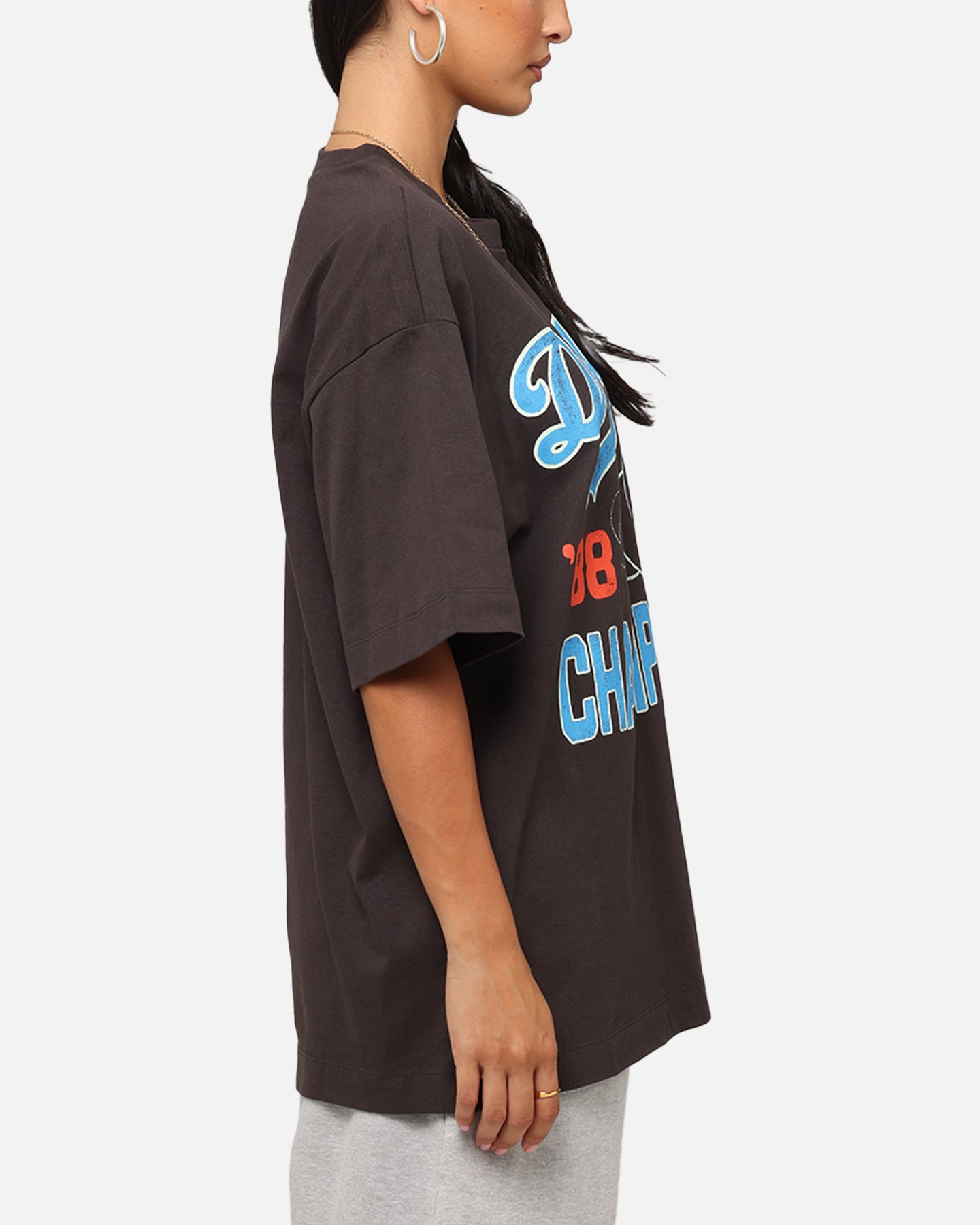 47 Brand Los Angeles Dodgers Sigma Foundation T-Shirt - Dark Grey Baseball Fan Apparel for Men & Women - Perfect for Game Day, Casual Wear & Sports Events
