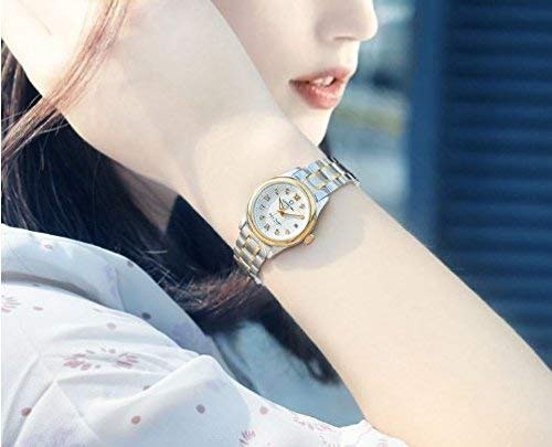 MASTOP Women's Rose Gold Automatic Wrist Watch - Stainless Steel Analog Dress Watch with Crystal Accents for Ladies | Perfect for Office, Party & Formal Occasions