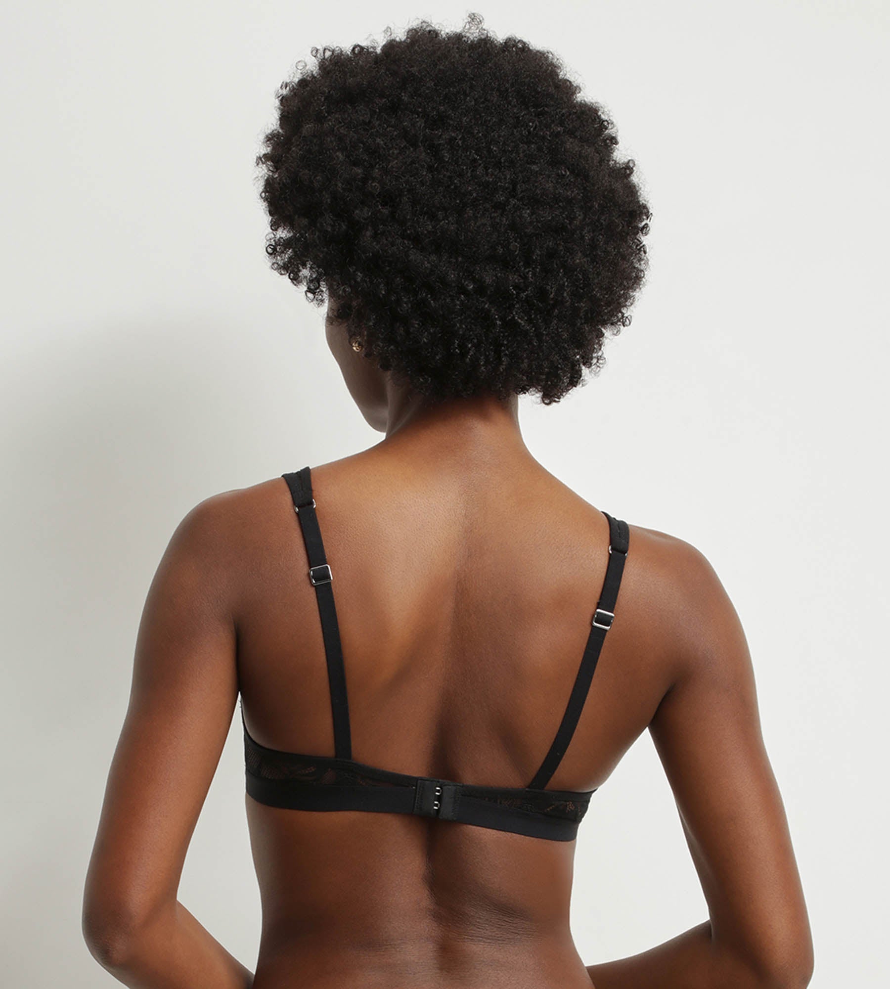 Lace Black Leaf Print Scarf Bralette by Dim - Perfect for Layering, Date Nights & Boho Fashion