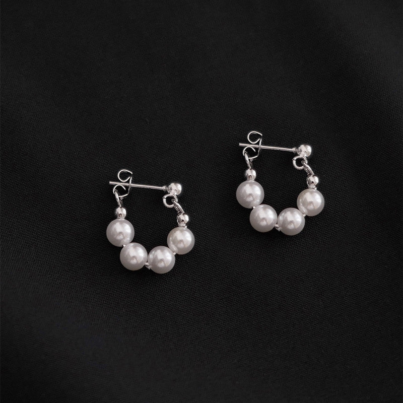 Freshwater Pearl Donut Gold Earrings for Women - 14K Gold Plated Dangle Earrings - Elegant Pearl Jewelry Gift for Birthday, Anniversary & Wedding | HE608 | Perfect for Office, Party & Special Occasions