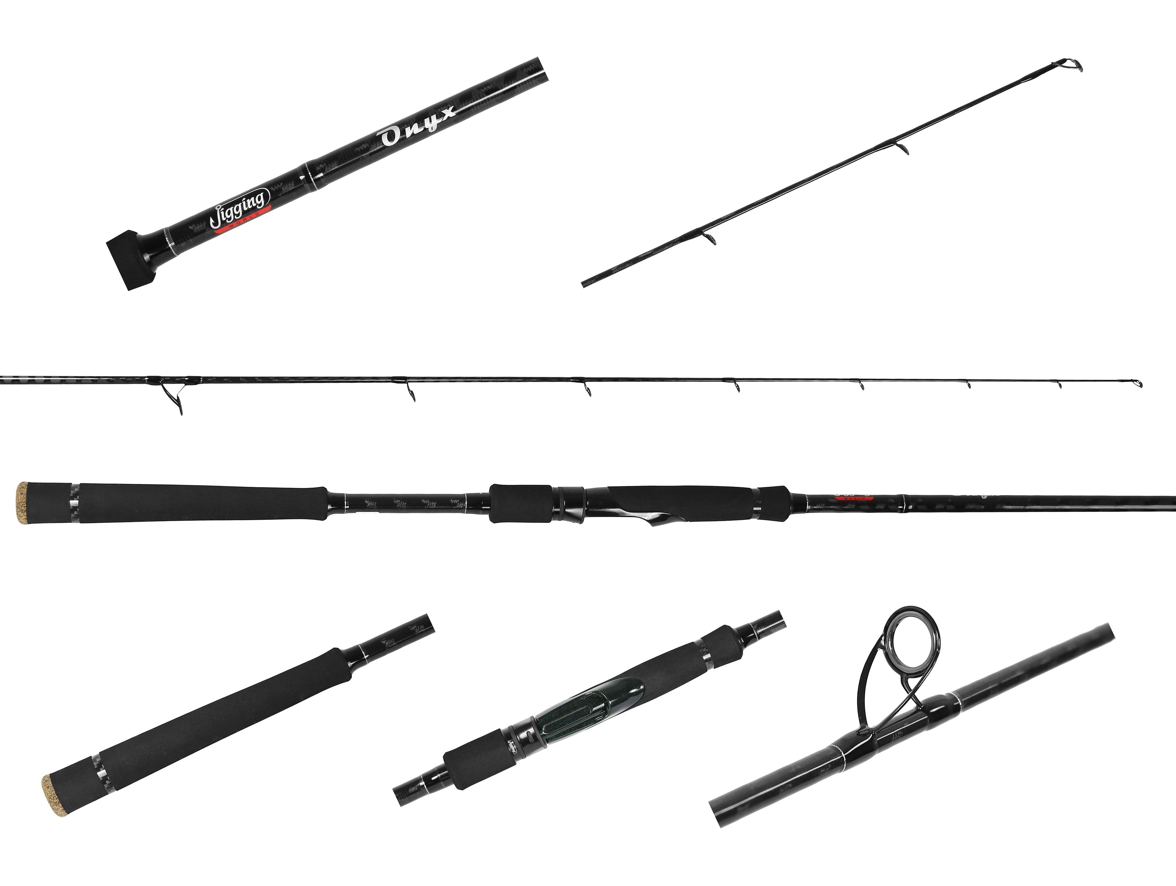 Jigging World Onyx Inshore Spinning Rod - Lightweight Saltwater Fishing Rod for Bass, Snook & Redfish - Perfect for Kayak Fishing & Shore Casting
