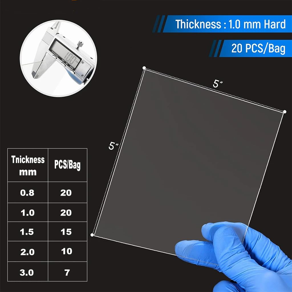 Premium Dental Lab Splint Thermoforming Material - 1.5mm Hard Vacuum Forming Sheets (15pcs/Pack) - Ideal for Night Guards, Orthodontic Appliances & Dental Splints