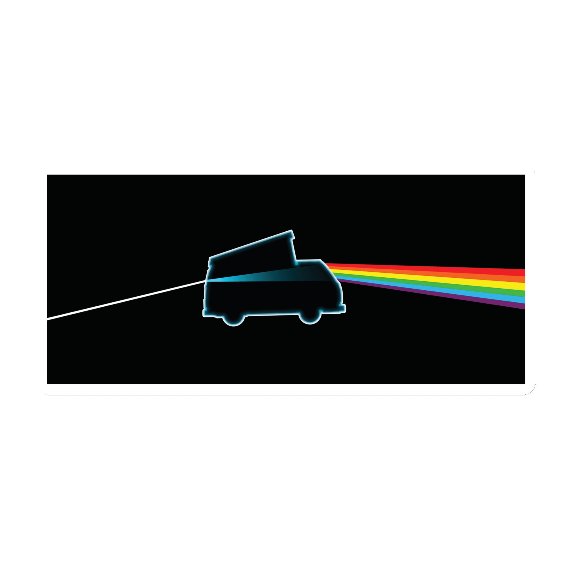 Dark Side of the Moon Themed Bus Magnet - Fun Car Decoration for Music Lovers & Pink Floyd Fans - Perfect for Vehicles, Fridges & Metal Surfaces