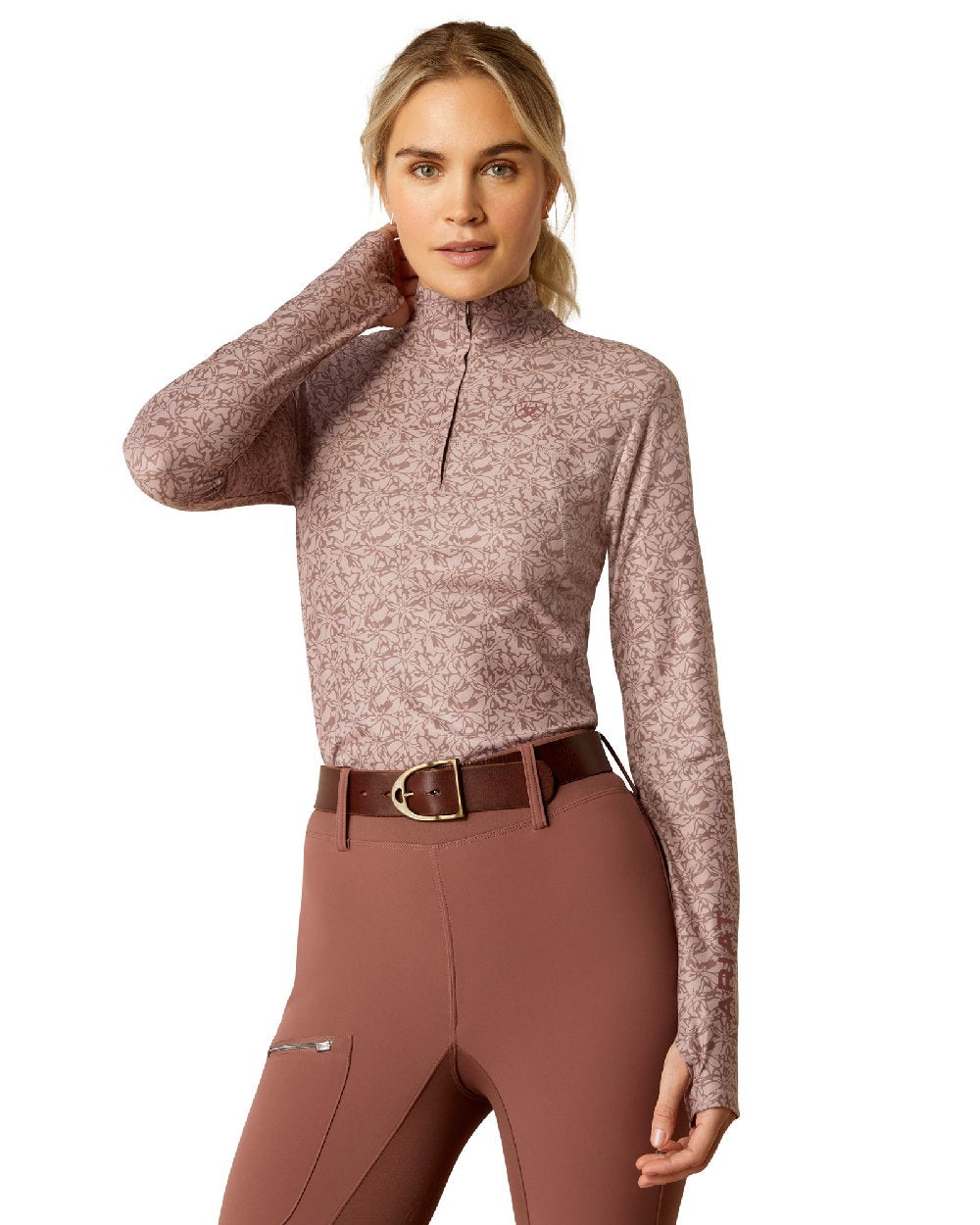 Ariat Women's Lowell 3.0 Quarter Zip Baselayer Top - Thermal Underwear for Cold Weather - Perfect for Hiking, Horseback Riding & Outdoor Activities