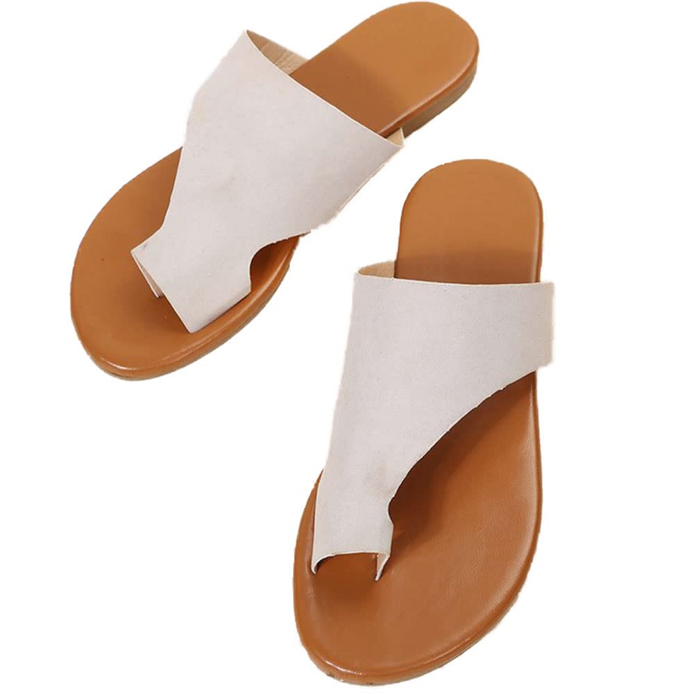 JITUUE Women's Bunion Corrector Sandals - Open Toe Flat Comfortable Roman Sandals for Bunions Relief | Perfect for Walking, Travel & Everyday Wear