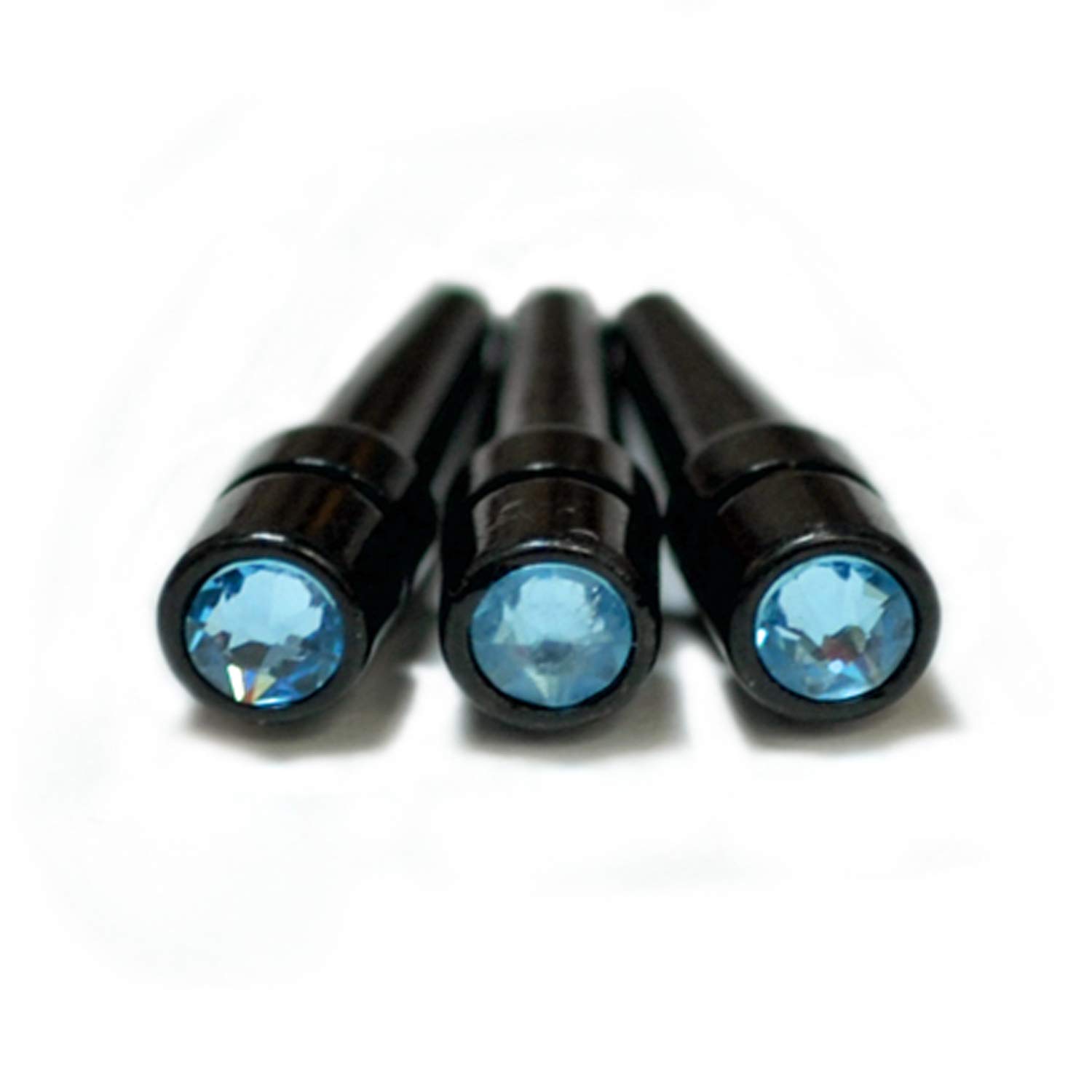 Swarovski Crystal Cribbage Pegs - 3pcs Aquamarine Set for Card Games