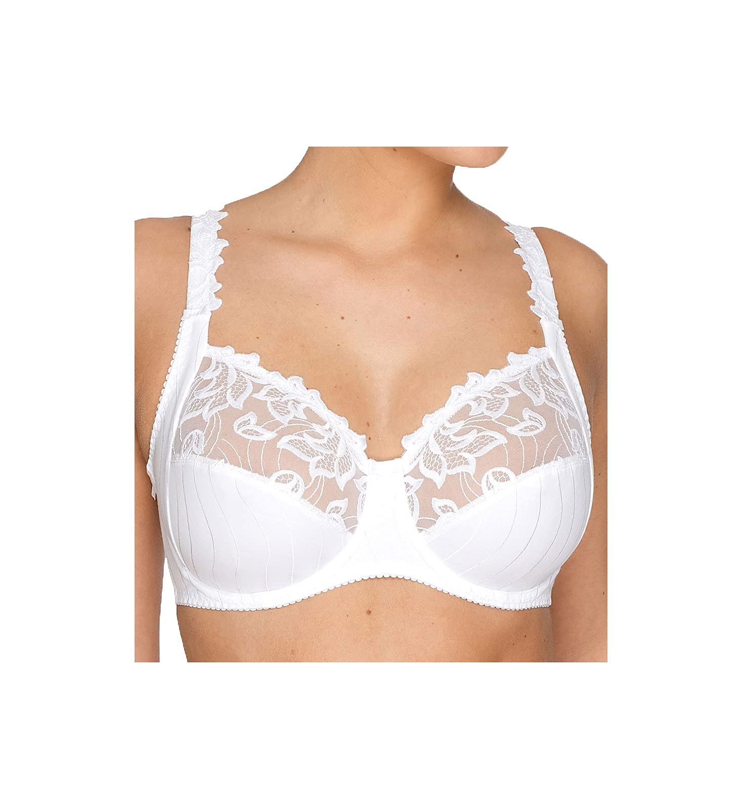 PrimaDonna Deauville Side Support Bra 44G White - Full Coverage Plus Size Bra for Women, Comfortable Underwire Support, Everyday Wear & Special Occasions