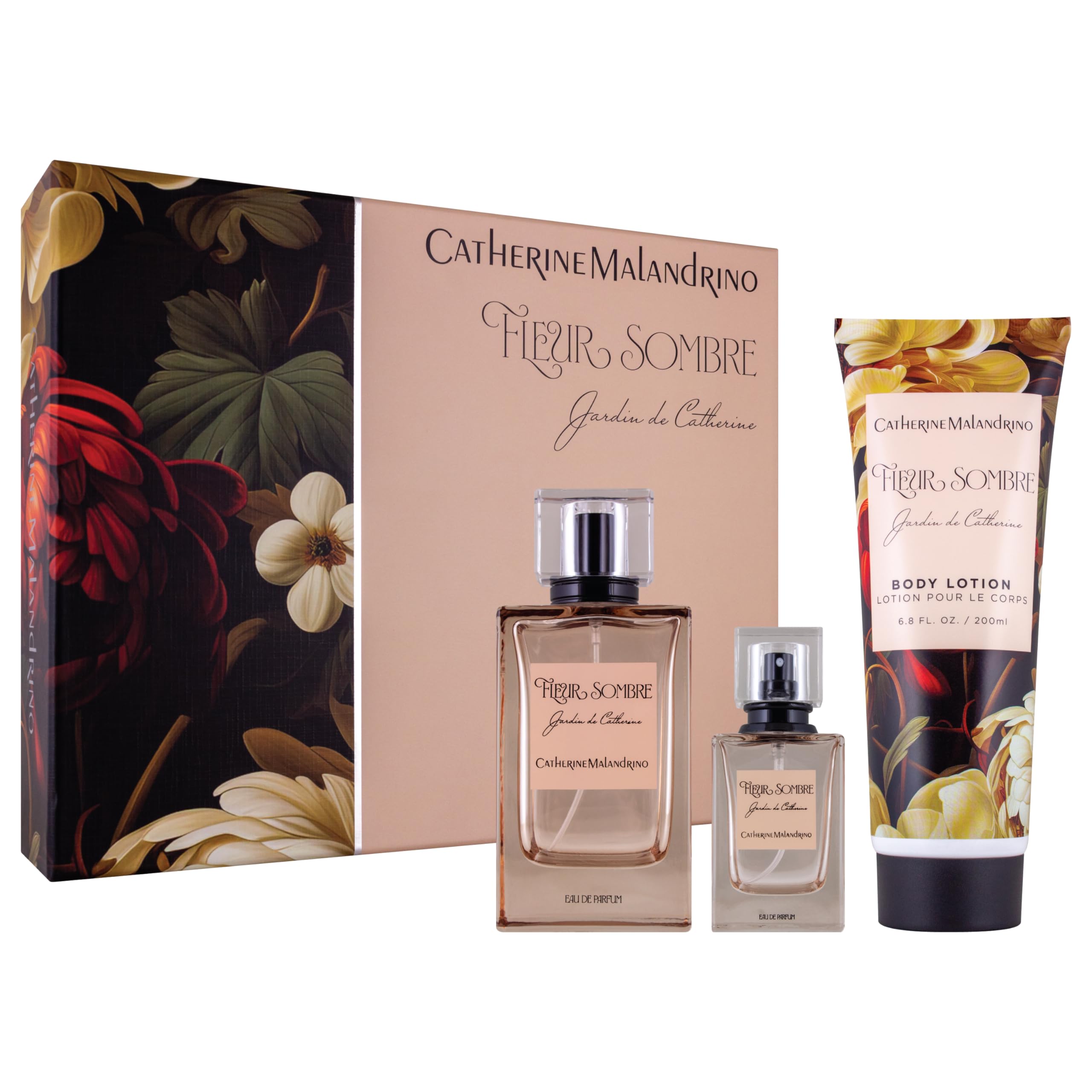 Catherine Malandrino Fleur Sombre Eau de Parfum 3.4 oz Women's Perfume Gift Set - Romantic Evening, Date Night & Special Occasion Fragrance