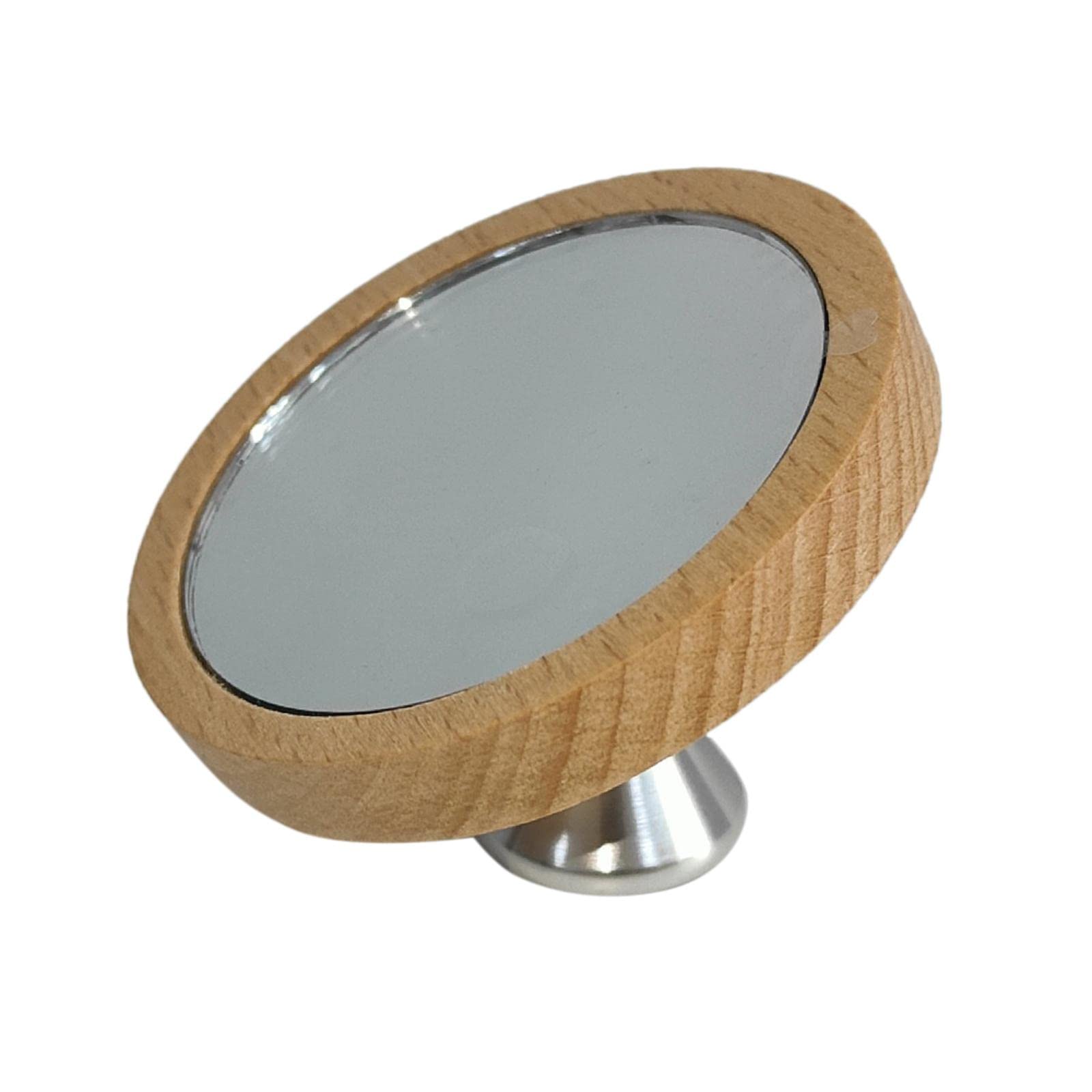 FAKEME Swivel Angle Ball Joint Espresso Flow Rate Observation Mirror - 7cm Reflective Shot Mirror for Coffee Brewing (Beech Silver) | Perfect for Baristas & Home Coffee Enthusiasts