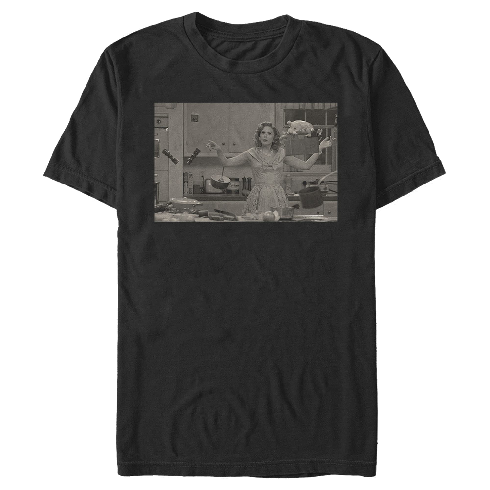 Marvel WandaVision Kitchen Scene T-Shirt for Men | Superhero Graphic Tee | Casual Wear & Cosplay Outfit