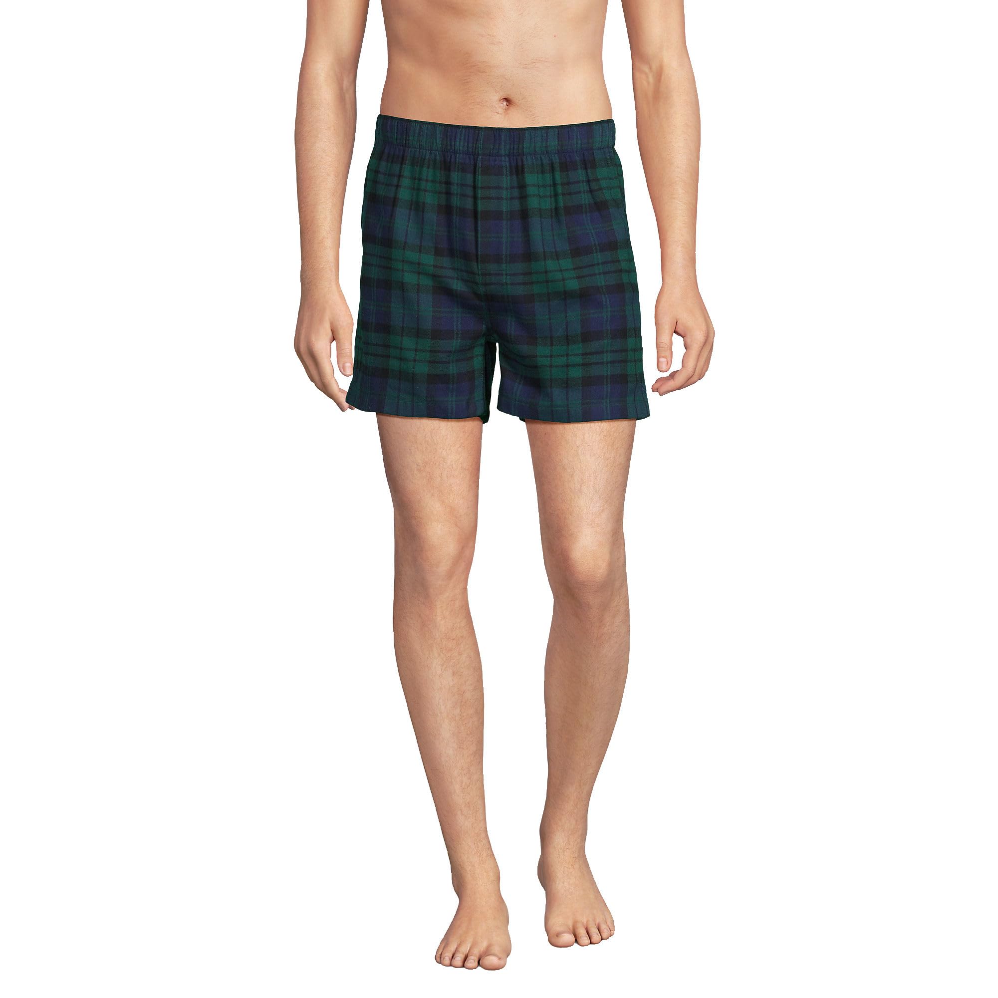 Lands' End Men's Classic Fit Flannel Boxers - Soft & Breathable Cotton Underwear for Everyday Comfort | Perfect for Lounging, Sleeping & Casual Wear