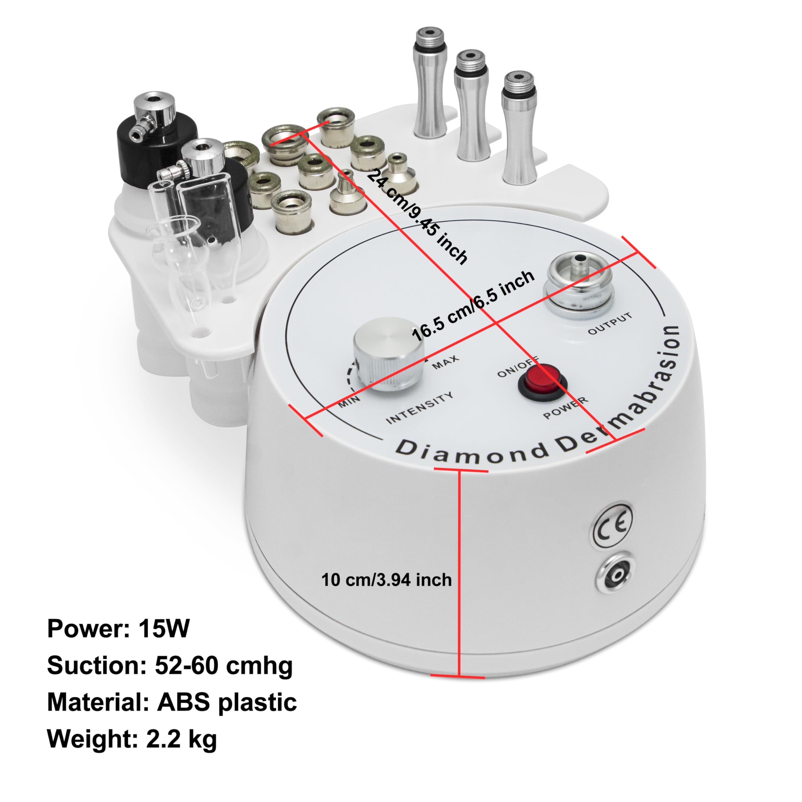 Professional Diamond Microdermabrasion Machine - 3-in-1 Skin Rejuvenation & Blackhead Removal Beauty Device (Elitzia ETNF108) for Home Spa & Facial Treatments