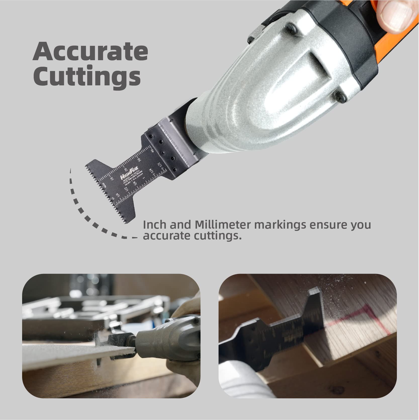 50 PCS 1-3/8 Inch & 50 PCS 1-3/4 Inch Oscillating Saw Blades - Universal Multi Tool Blades Kit with Quick Release for Wood, Metal & Drywall Cutting - Fits Dewalt, Bosch, Makita & More - Perfect for DIY Projects, Home Renovation & Construction Work