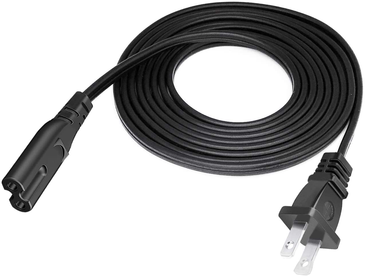 UL Listed 15ft 2 Prong AC Power Cord Replacement for Sony PlayStation PS5/PS4/PS3/PS2 & Slim Models - Durable Power Supply Cable for Gaming Consoles, Home Theater & Office Electronics