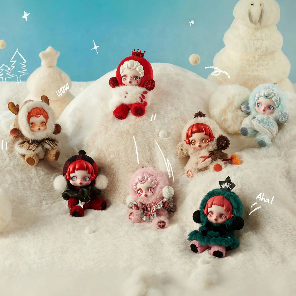 SKULLPANDA Winter Symphony Series Plush Blind Box - Cute Collectible Stuffed Animals for Anime Fans, Gift for Christmas & Birthday (Perfect for Home Decor, Office Display, and Surprise Gifts)