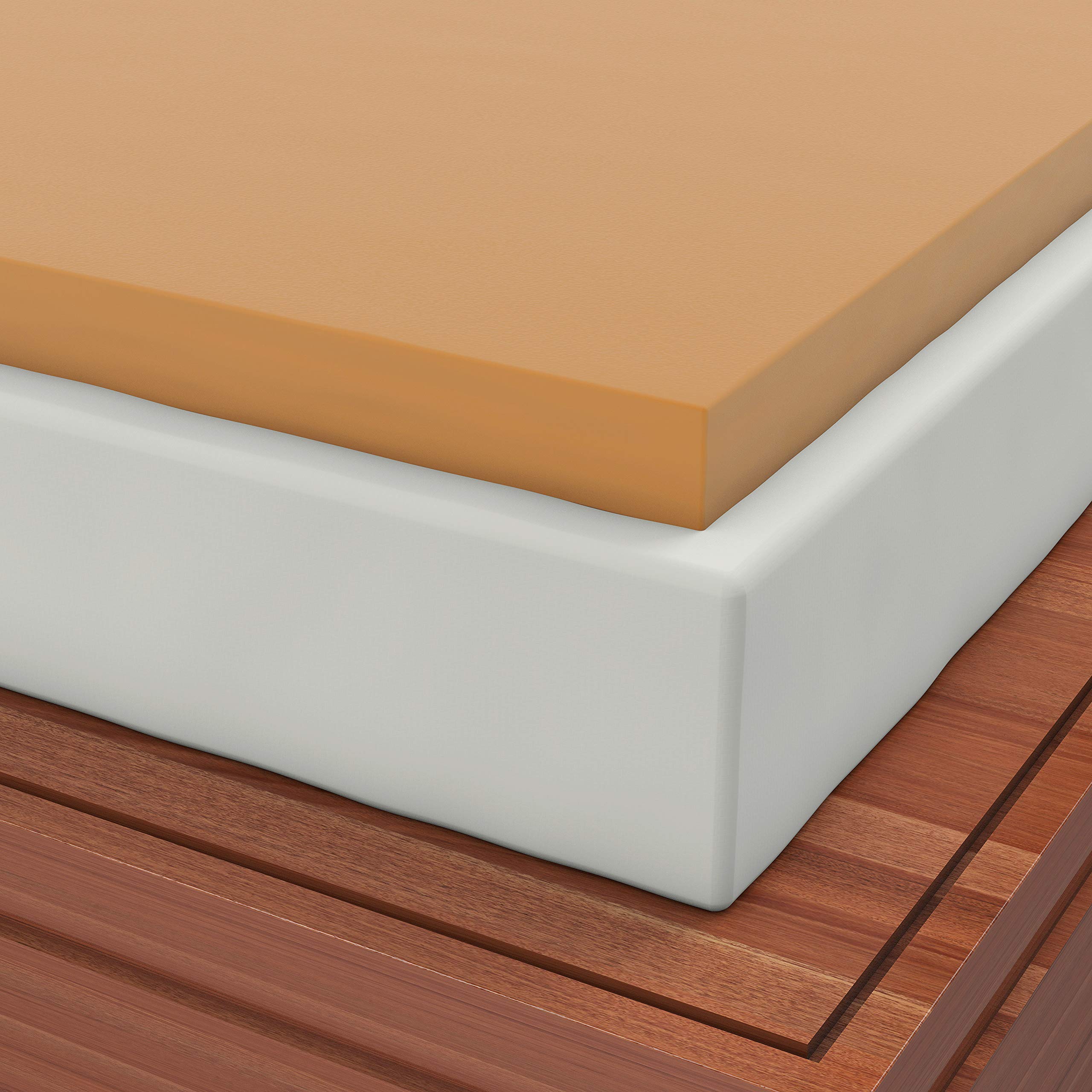 Cal-King 3 Inch Soft Sleeper 5.5 Visco Elastic Memory Foam Mattress Topper with 2 Classic Comfort Pillows | USA Made | Perfect for Back Pain Relief & Pressure Point Support