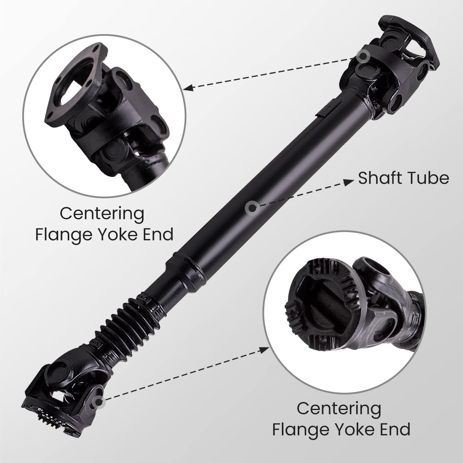 Tuningsworld Front Drive Shaft for Dodge Ram 2500 3500 Diesel 2003-2013 (6-Speed Automatic Transmission) - Replacement Part 52123326AB Propeller Driveshaft | Off-Roading, Towing & Heavy-Duty Performance Upgrade