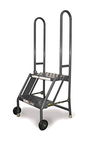 Tri-Arc KDMF102166 2-Step Folding Steel Step Stool - Lightweight Portable Ladder for Home, Garage, Warehouse & Outdoor Use