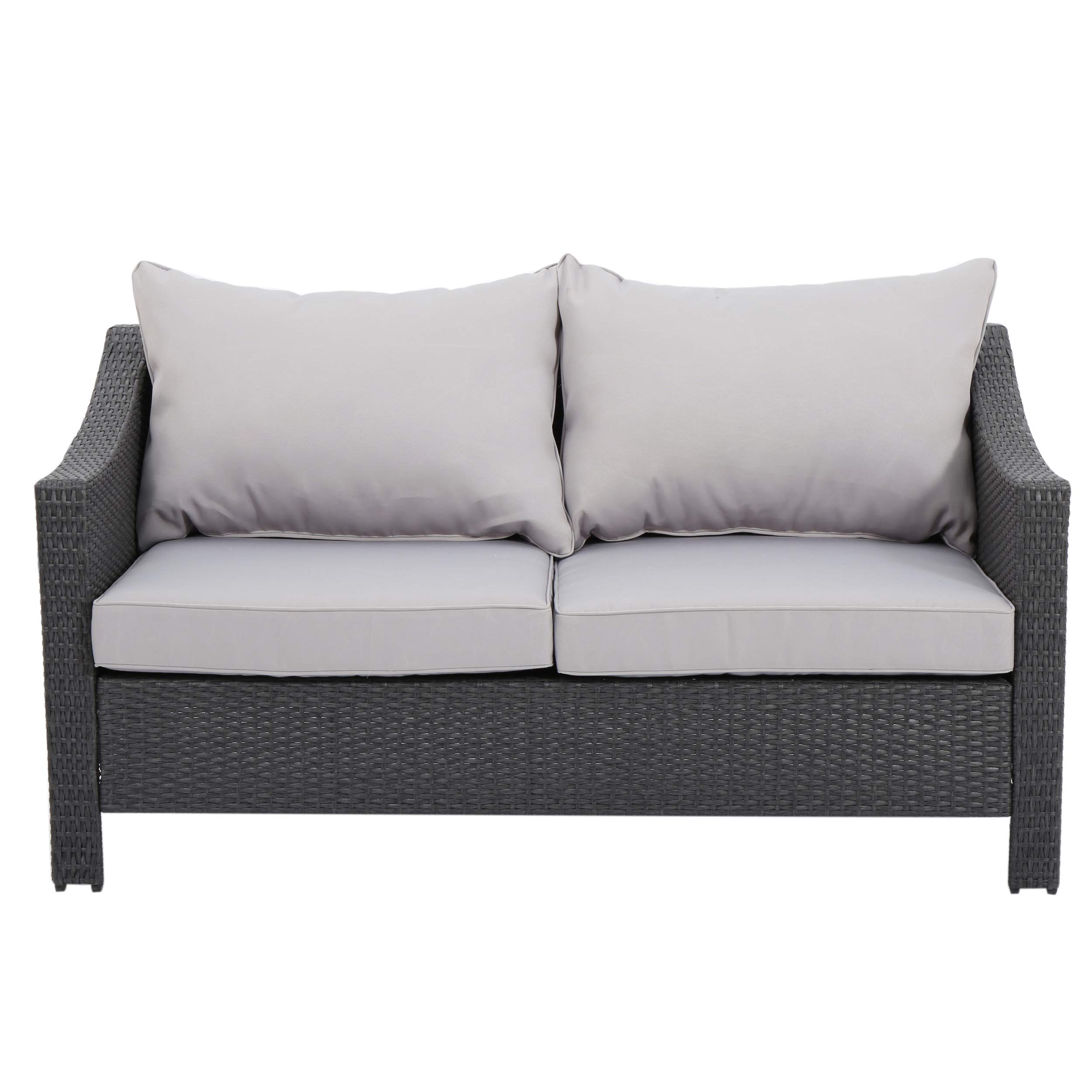 Premium Outdoor Wicker Patio Furniture Set - 5-Piece Conversation Set for Garden, Poolside & Backyard Relaxation | All-Weather Rattan Sofa with Coffee Table | Perfect for Entertaining Guests & Outdoor Lounging