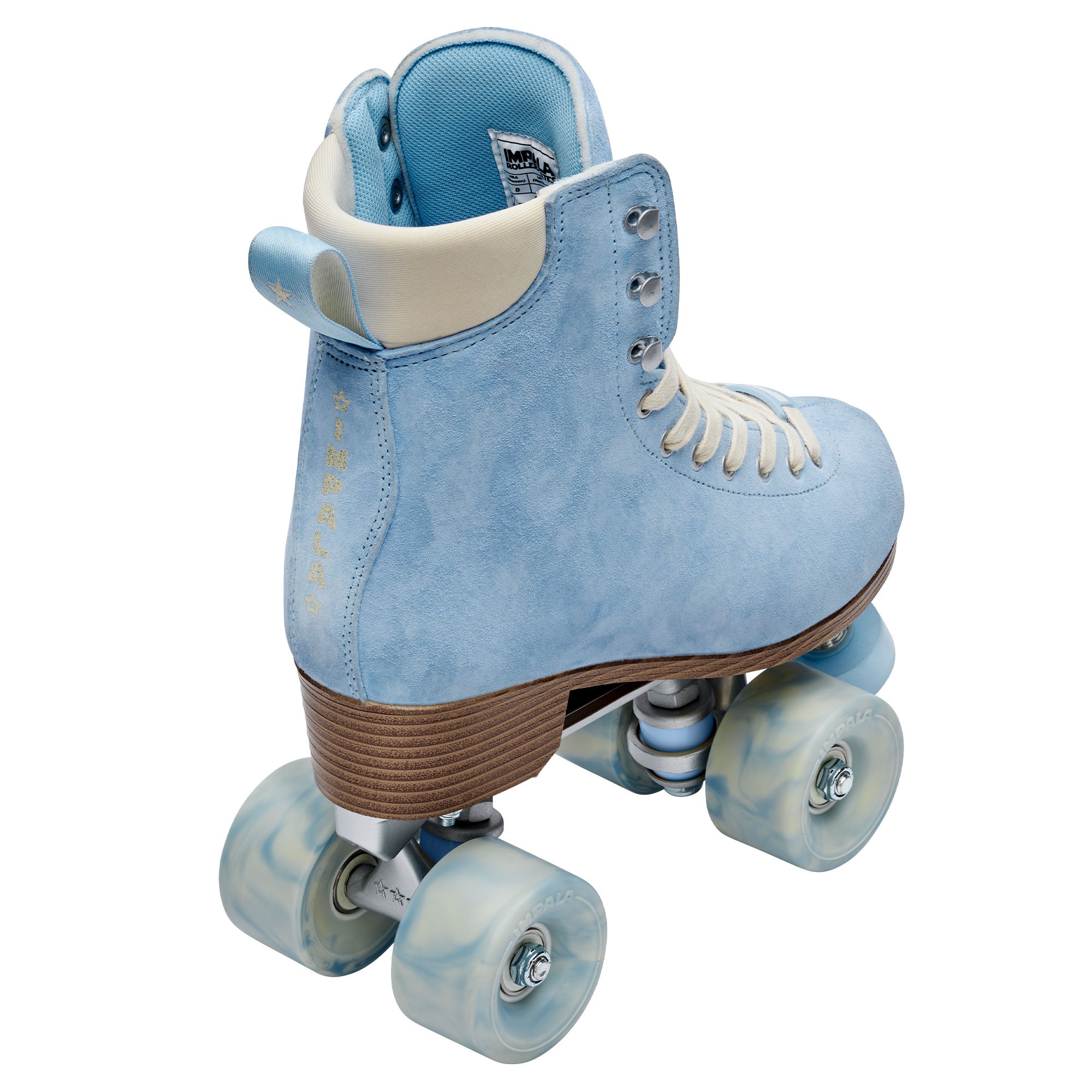 Impala Samira Suede Roller Skates for Women - Dusty Blue Outdoor & Indoor Skating - Perfect for Rink, Park, and Street Roller Skating