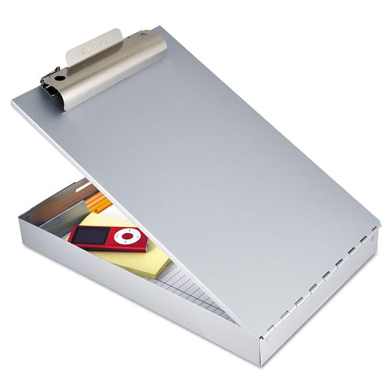 Redi Rite Aluminum Storage Clipboard for 8.5 x 12 Forms - Silver | Durable & Lightweight Writing Surface for Office, School, Field Work & Construction Sites