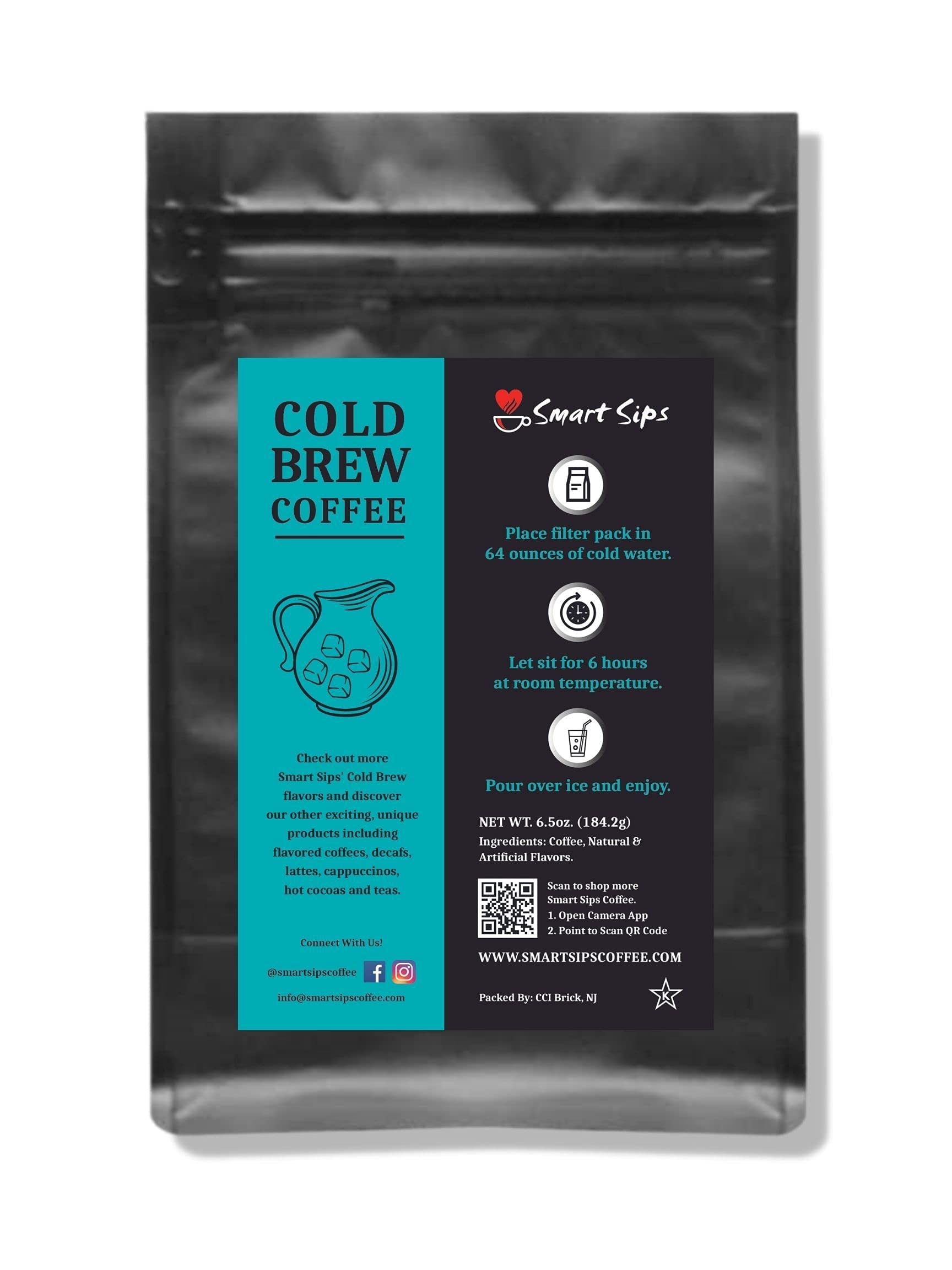 Premium Signature Blend Cold Brew Coffee Packs - 100% Arabica Medium Roast Coffee Bags (4 Count) | Smooth & Rich Flavor | Perfect for Iced Coffee, Office Brewing & Camping Trips