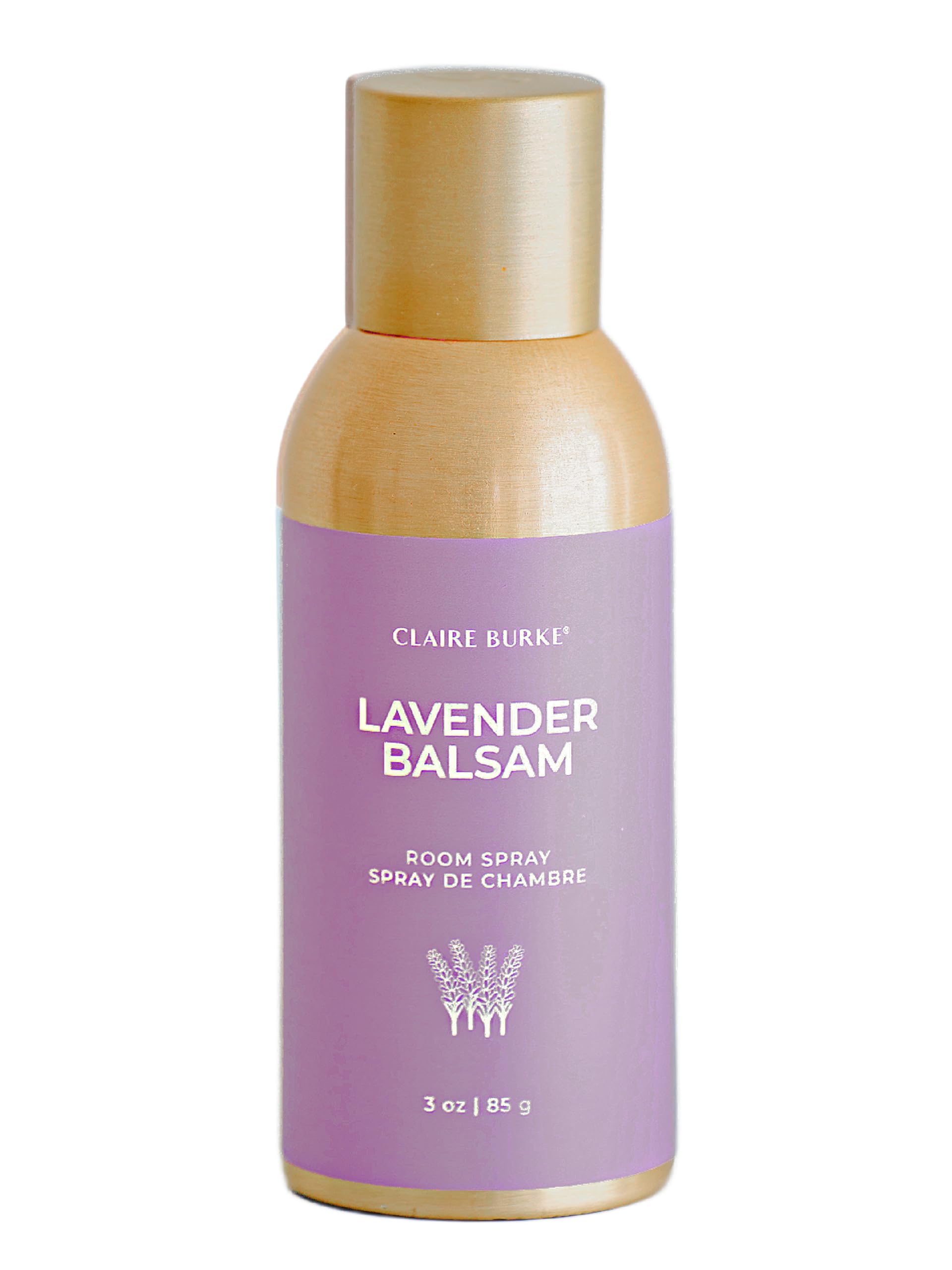 Claire Burke Lavender Balsam Room Spray - Natural Air Freshener for Home, Bathroom & Office - 3 oz - Relaxing Aromatherapy for Stress Relief & Better Sleep