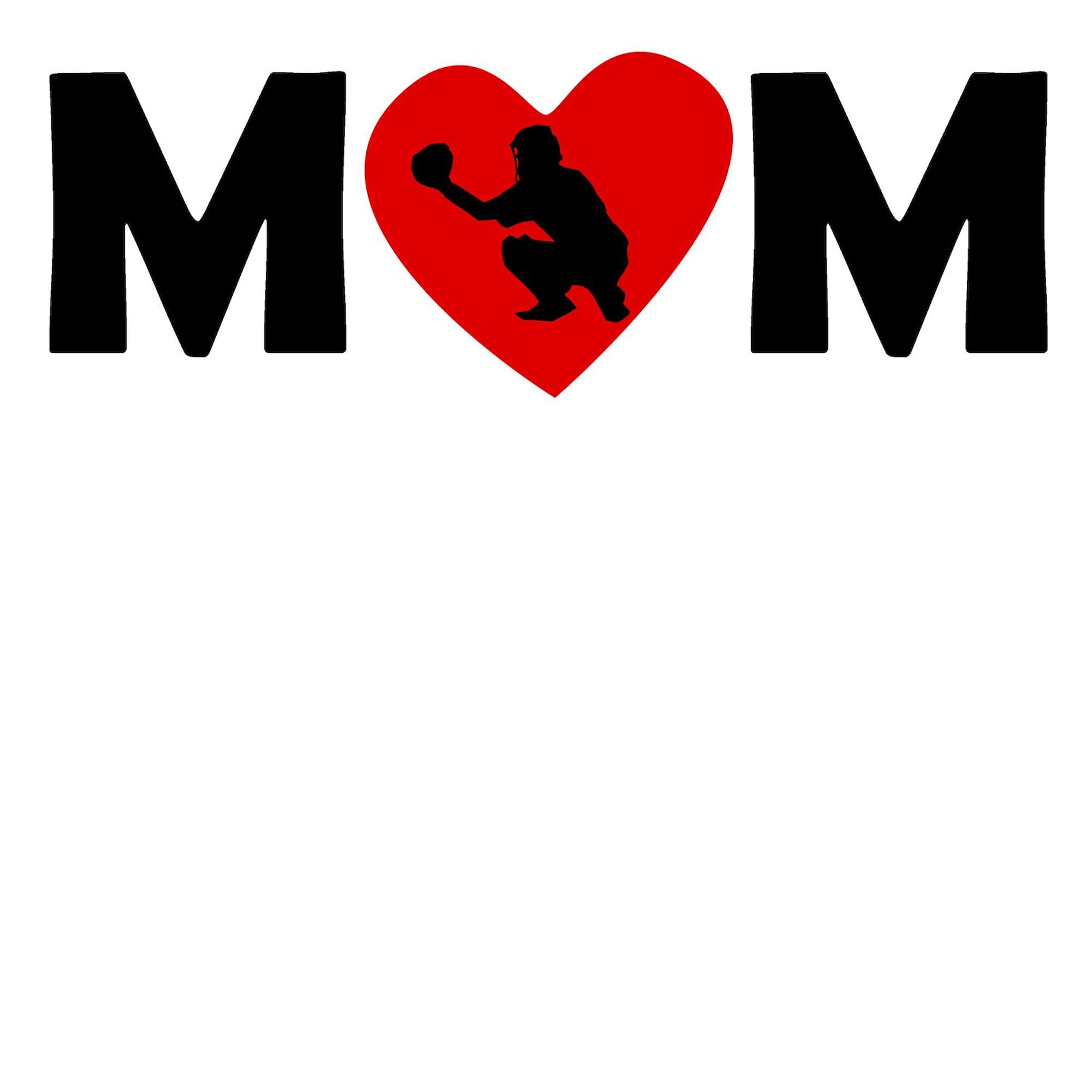 Baseball Catcher Heart Mom Sticker - Square Bumper Decal for Car, Laptop & Water Bottle - Perfect for Baseball Moms, Sports Fans & Team Spirit