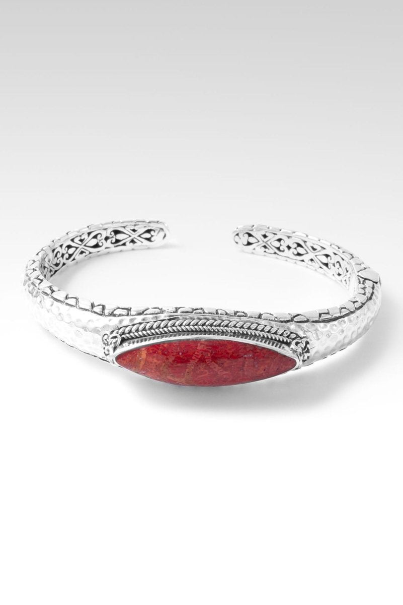 Flourishing Faith Cuff™ - Red Sponge Coral Bracelet for Women | Handmade Spiritual Jewelry | Perfect for Prayer, Meditation & Daily Wear
