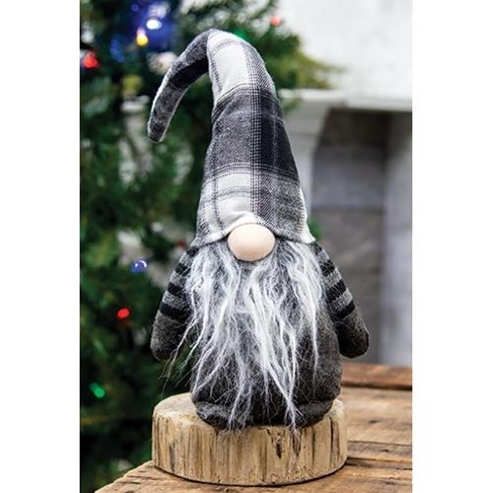 Large Soft Plush Black and White Plaid Santa Gnome - Perfect for Christmas Decor, Holiday Gifts, and Cozy Home Décor