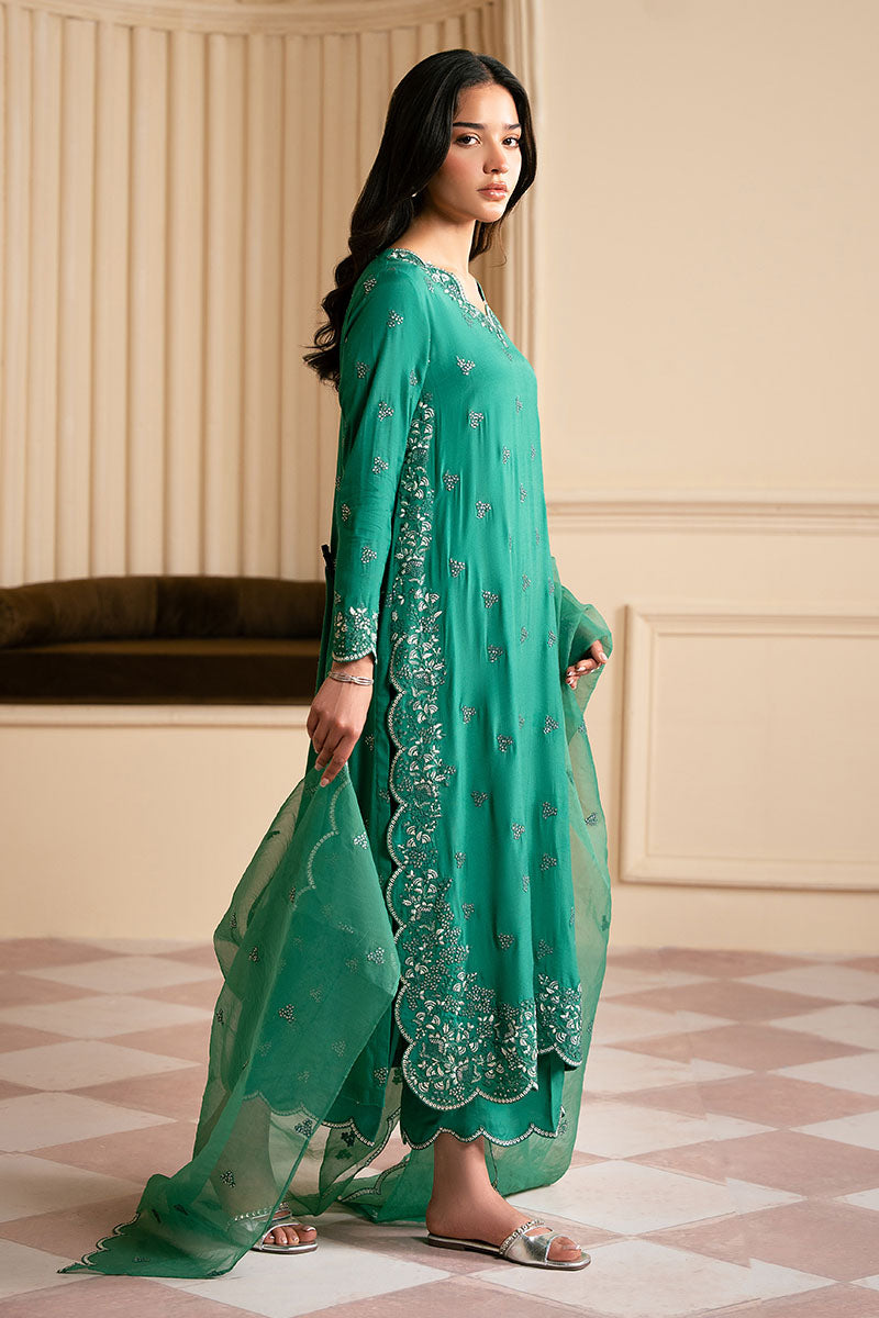 MEADOW FUSION 3-Piece Ethnic Outfit Set (Shirt, Pants & Dupatta) - Stylish Traditional Wear for Women, Weddings & Festive Occasions
