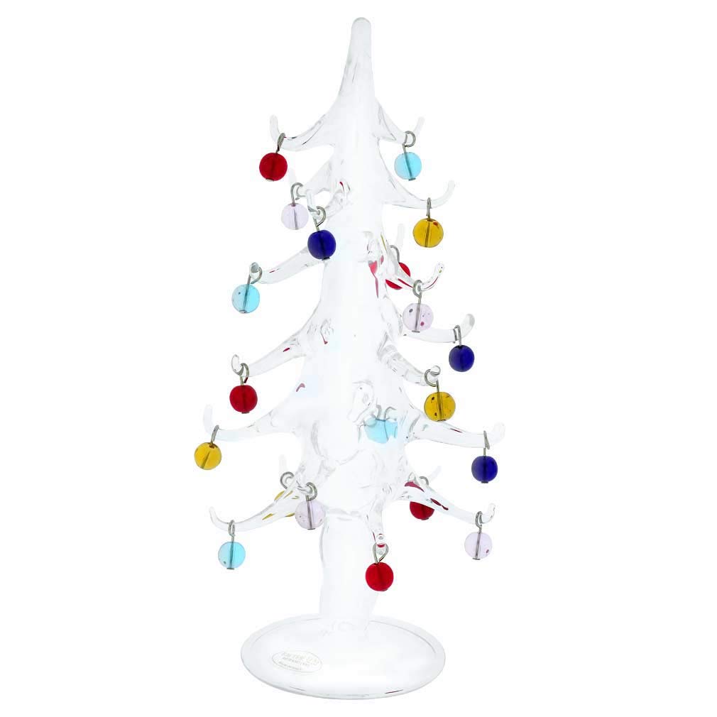 Venetian Murano Glass Christmas Tree with Handcrafted Ornaments – Elegant Holiday Decor for Home, Office & Festive Gifting