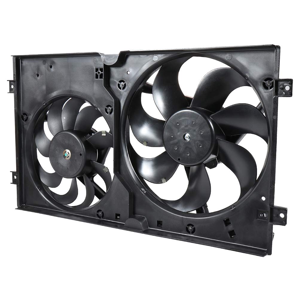 SCITOO Radiator Cooling Fan Replacement for 1998-2005 Volkswagen Beetle - Compatible with Part Numbers 620-773, 621000, 75371, FA70174, 1C0121206A/B, 1C0121207/A/B/C - Engine Cooling System Upgrade for Better Performance