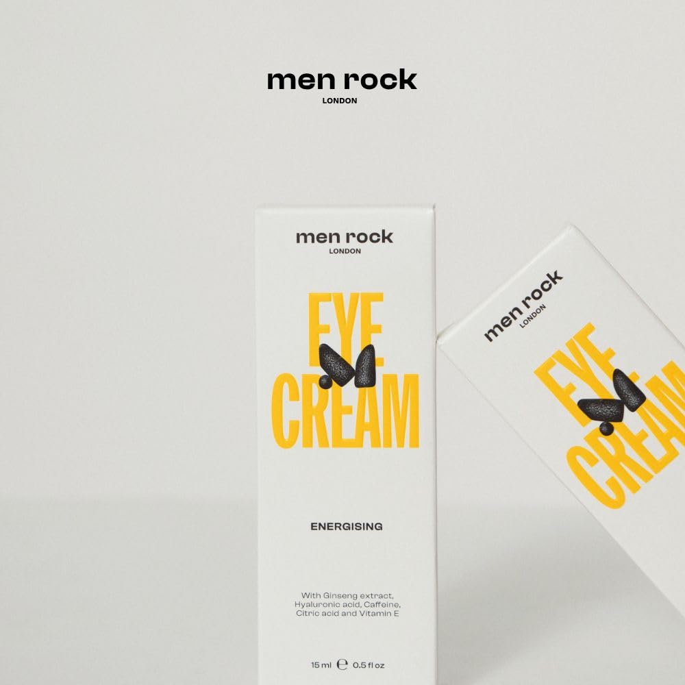 Best Men's Rock Eye Cream - 0.5 oz Anti-Aging & Dark Circle Treatment for Men - Perfect for Morning & Night Skincare Routine