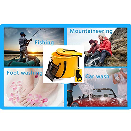 Collapsible Foldable Bucket for Gardening, Hiking, Travel, Fishing & Outdoor Washing - Portable Water Container for Camping, Beach, Car Wash & Emergency Use