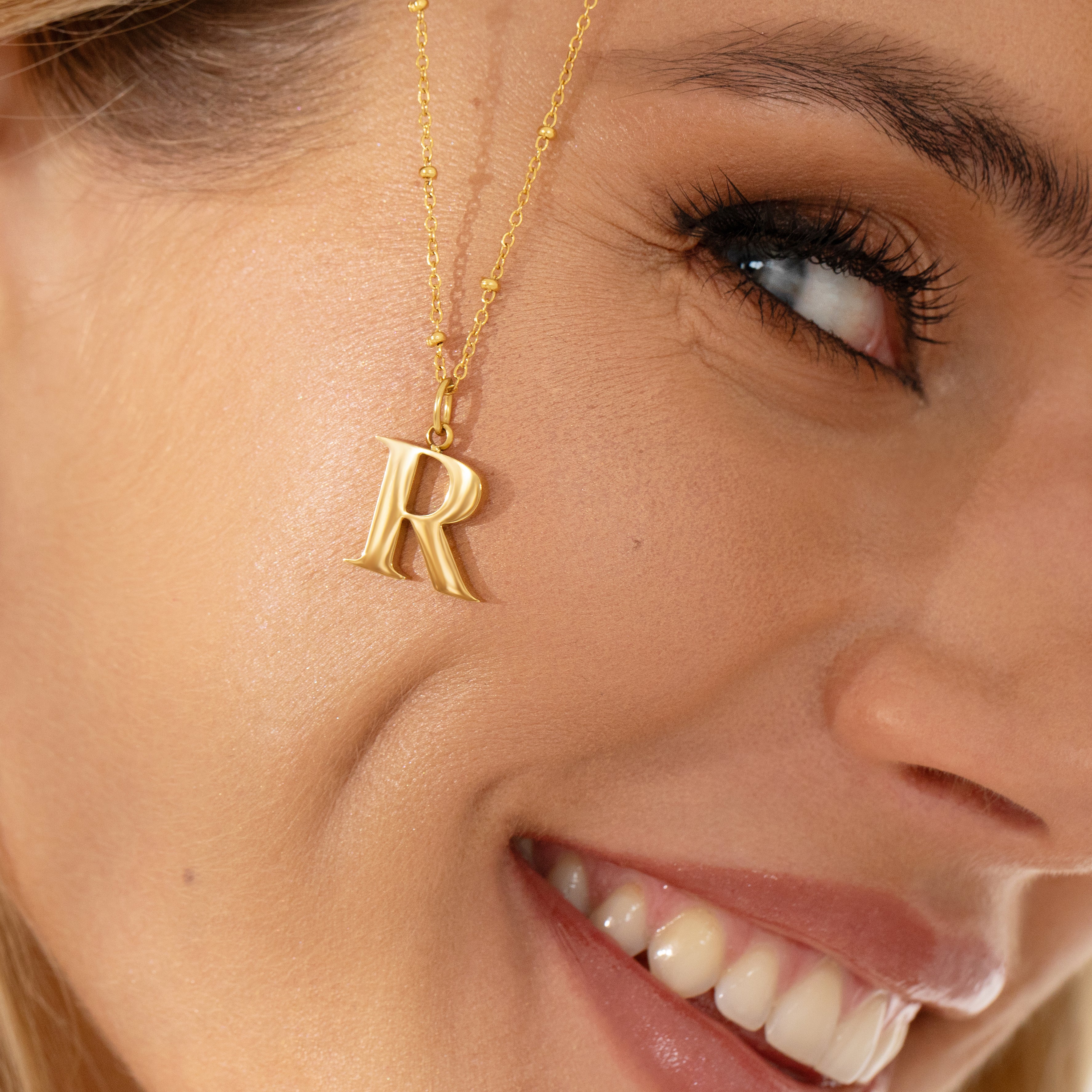 U Initial Gold Pendant Necklace for Women - Elegant Personalized Jewelry Gift for Birthday, Anniversary & Valentine's Day