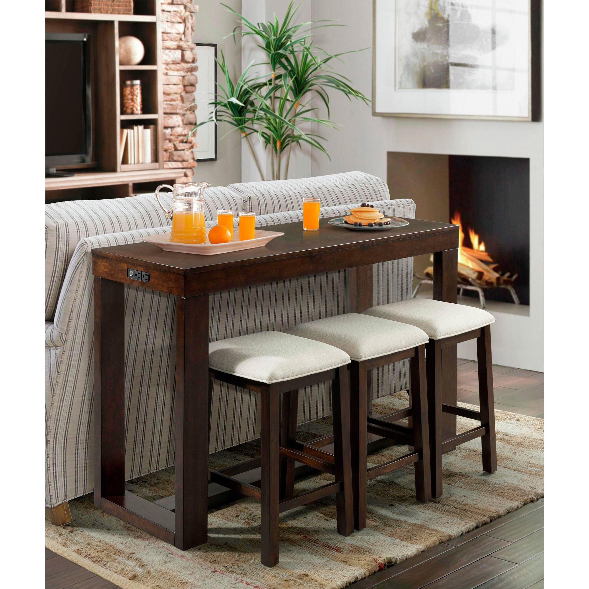 Hardy 4-Piece Outdoor Bar Set - Patio Furniture for Backyard, Poolside & Garden Entertaining