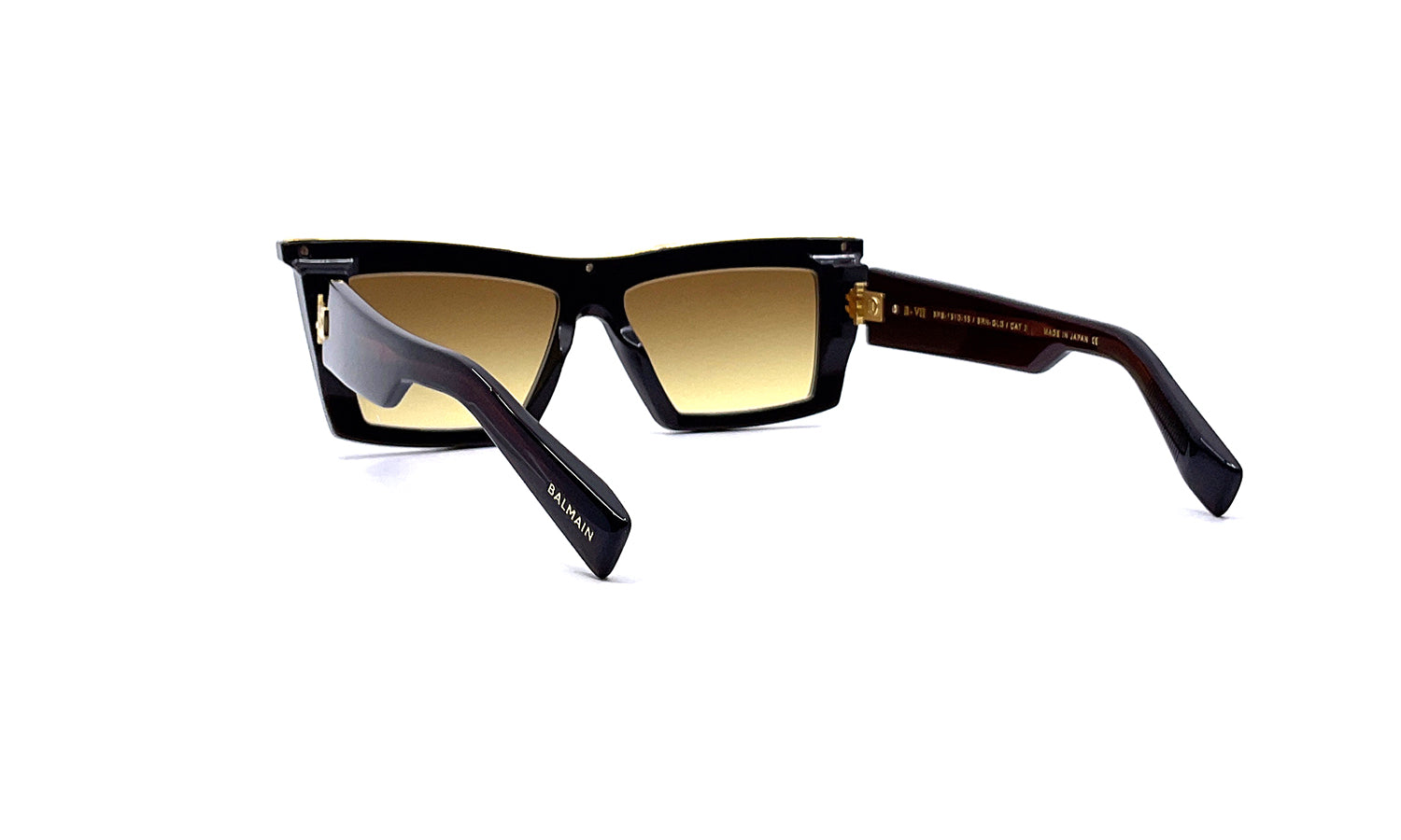 Balmain B VII Sunglasses - Brown & Gold Aviator Style for Men & Women | UV Protection, Luxury Fashion Accessory for Outdoor, Travel & Driving