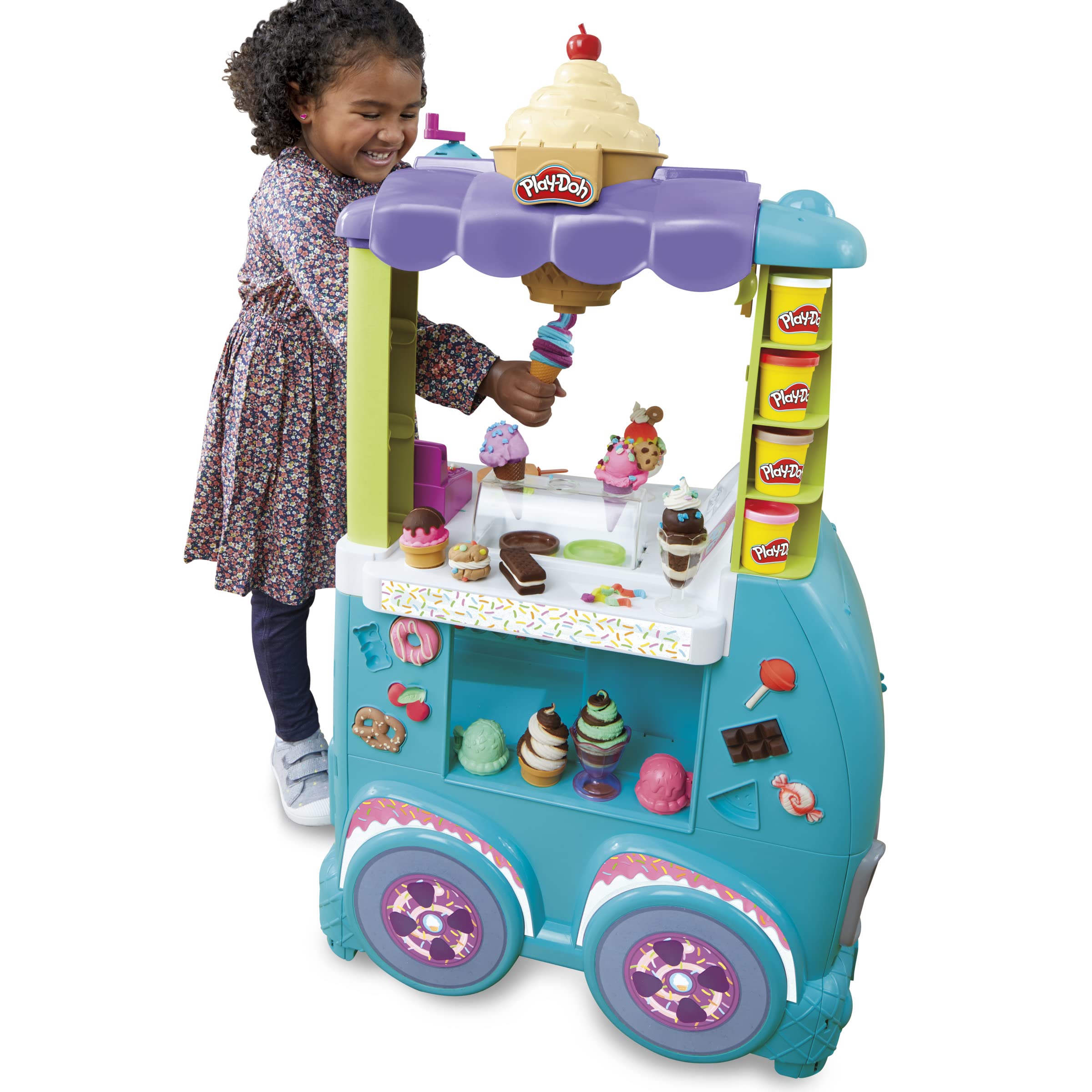 Play-Doh Ultimate Ice Cream Truck Playset - Pretend Play Toy for Kids Ages 3+ - Creative Fun with Modeling Clay for Birthday & Party Activities
